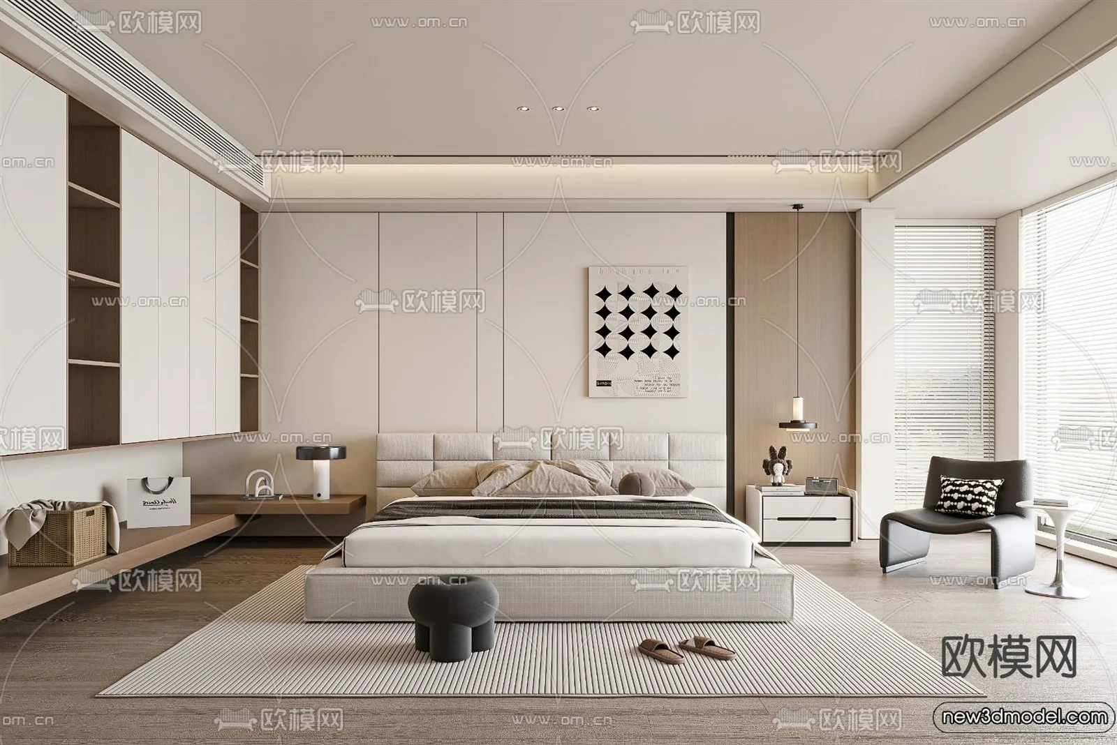 Bedroom – 3D Interior Scenes – Modern Style – 3D Models – 222