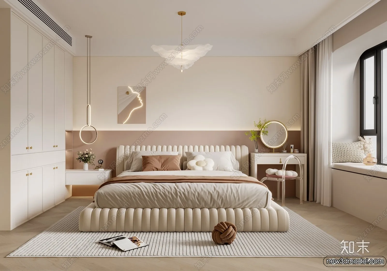 Bedroom – 3D Interior Scenes – Modern Style – 3D Models – 224