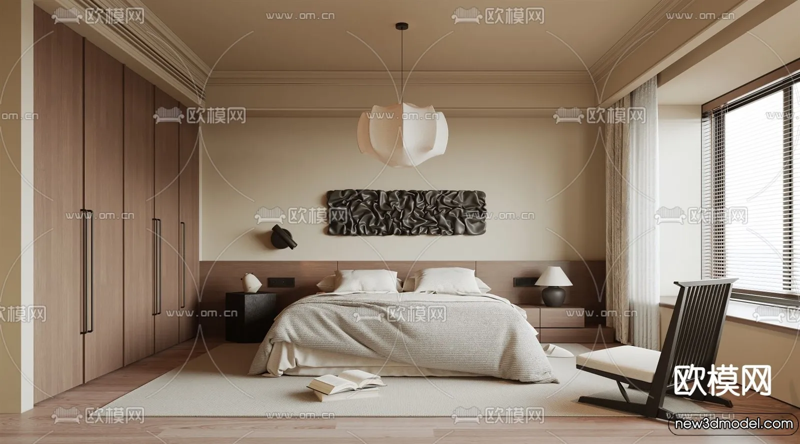 Bedroom - 3D Interior Scenes - Modern Style - 3D Models - 086 - 3ds Max ...