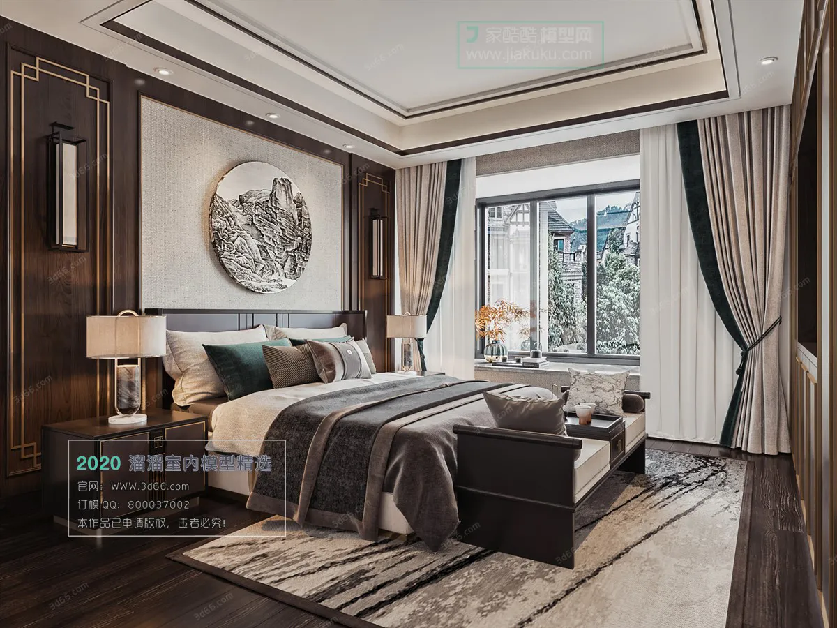 BEDROOM – CHINESE STYLE – 3D MODELS – 024