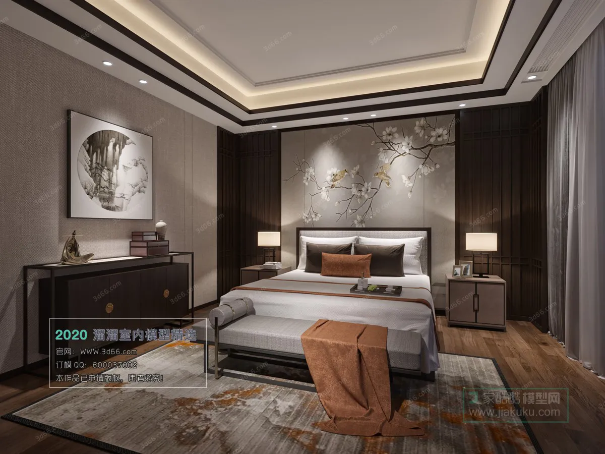 BEDROOM – CHINESE STYLE – 3D MODELS – 032