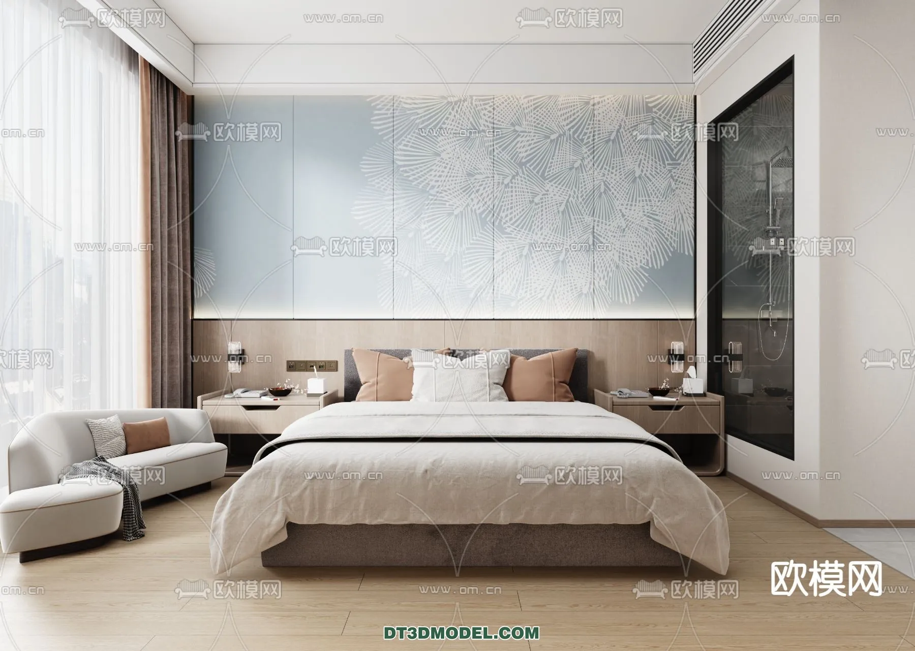 Bedroom For Hotel – 3D Scene – Interior Design – 029