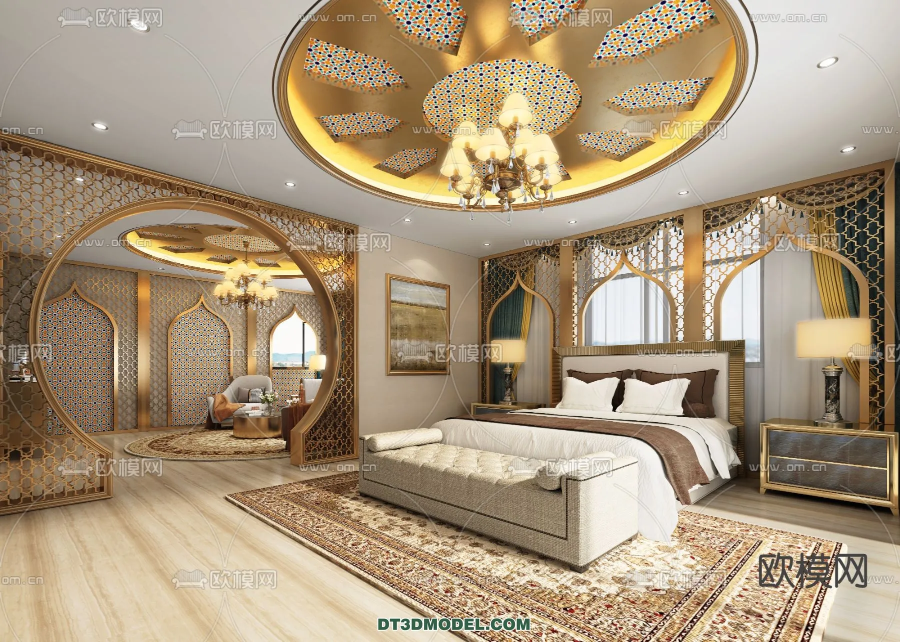 Bedroom For Hotel – 3D Scene – Interior Design – 039