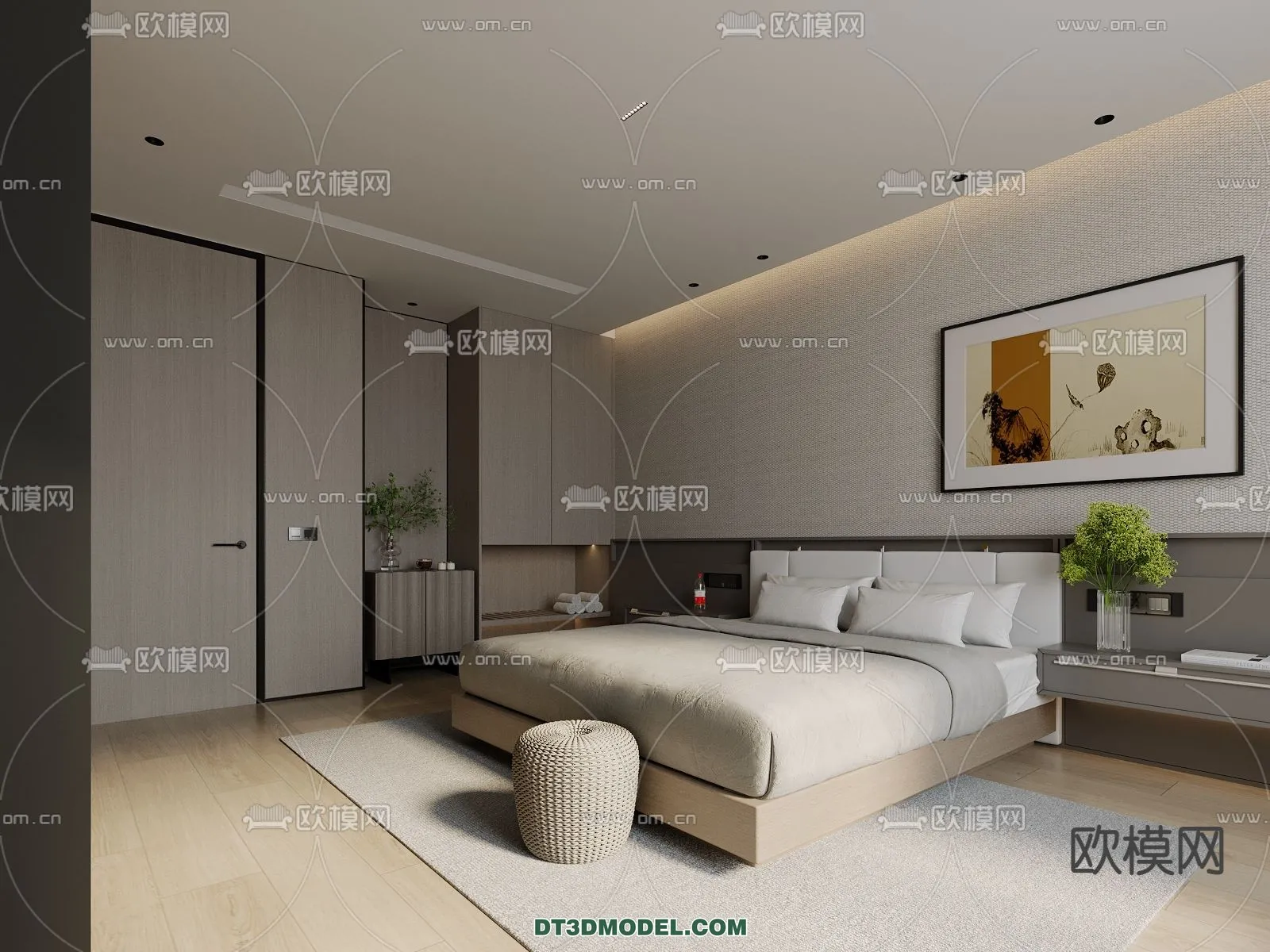 Bedroom For Hotel – 3D Scene – Interior Design – 040