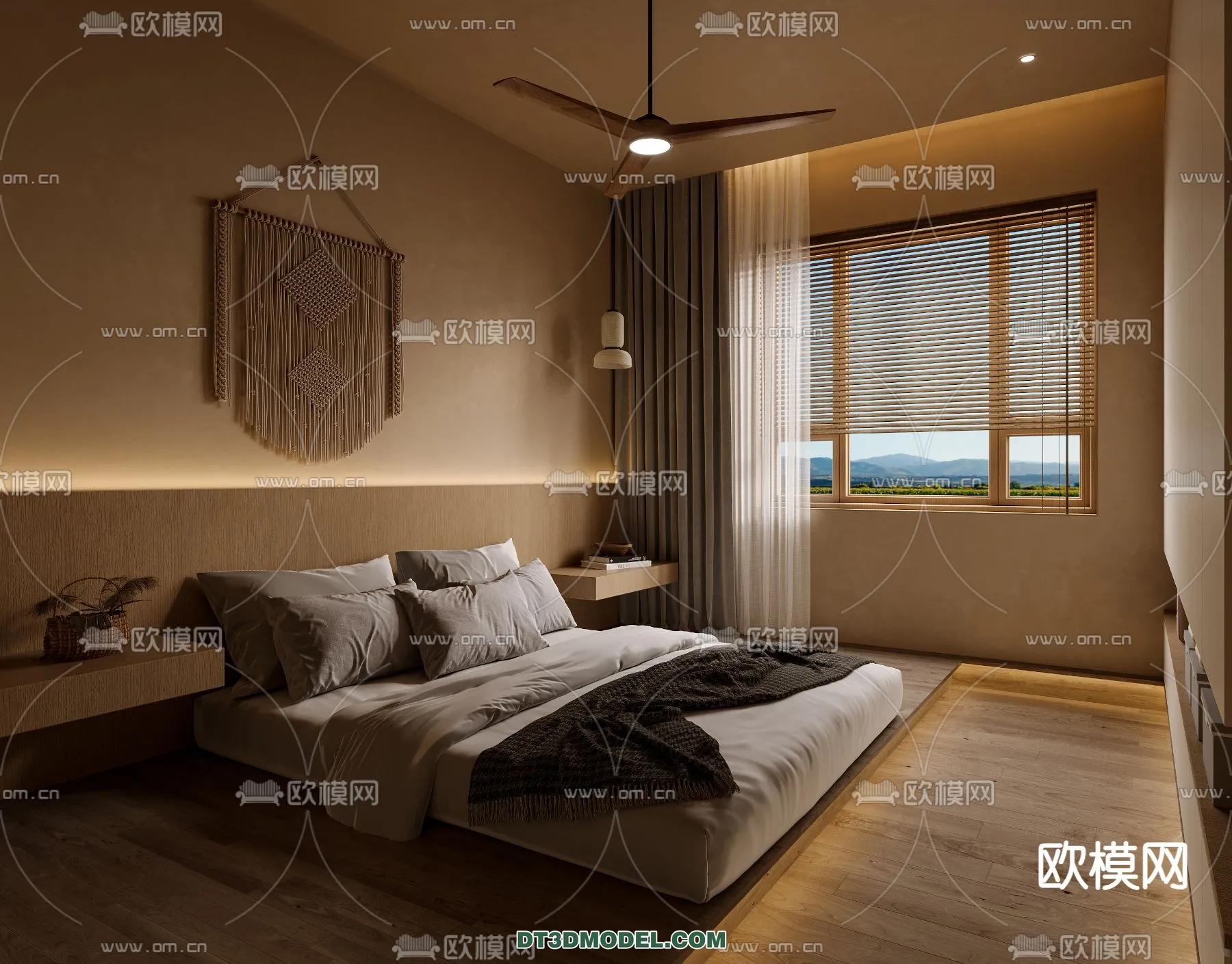 Bedroom For Hotel – 3D Scene – Interior Design – 045