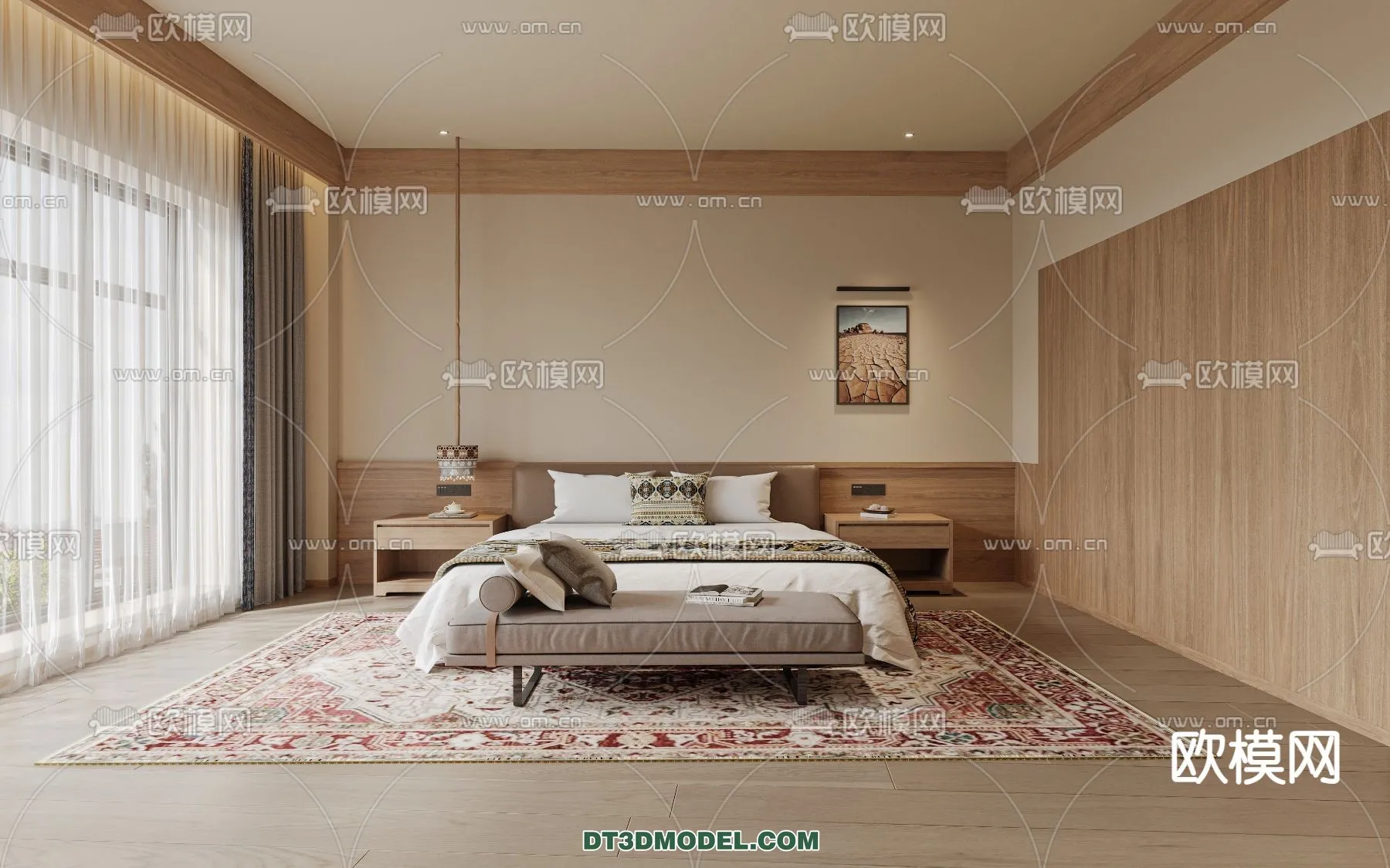 Bedroom For Hotel – 3D Scene – Interior Design – 048