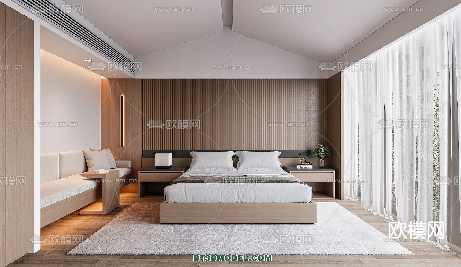 Bedroom For Hotel – 3D Scene – Interior Design – 053