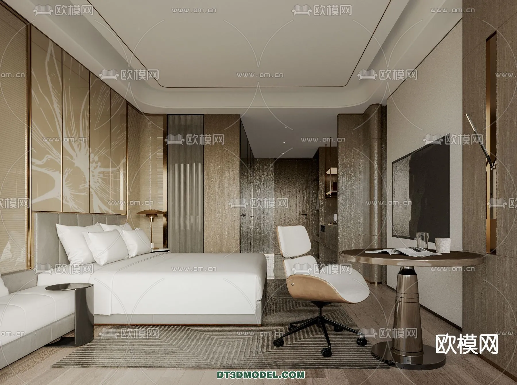 Bedroom For Hotel – 3D Scene – Interior Design – 060