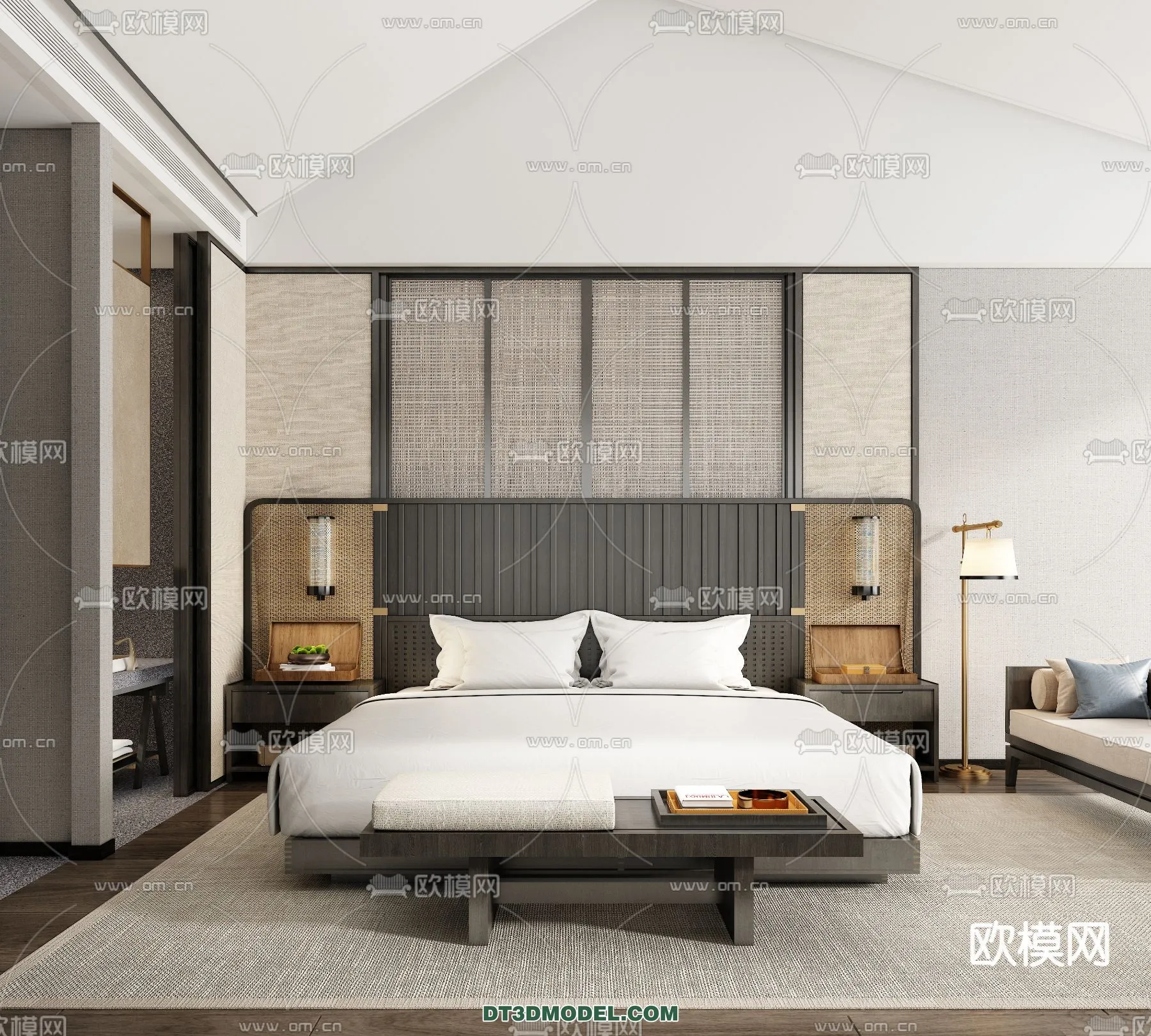 Bedroom For Hotel – 3D Scene – Interior Design – 064