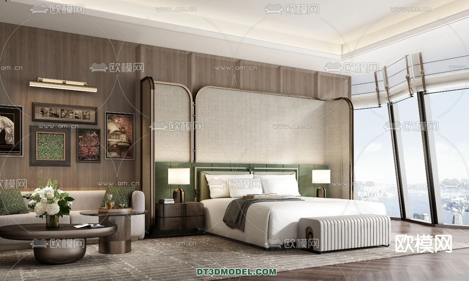 Bedroom For Hotel – 3D Scene – Interior Design – 065