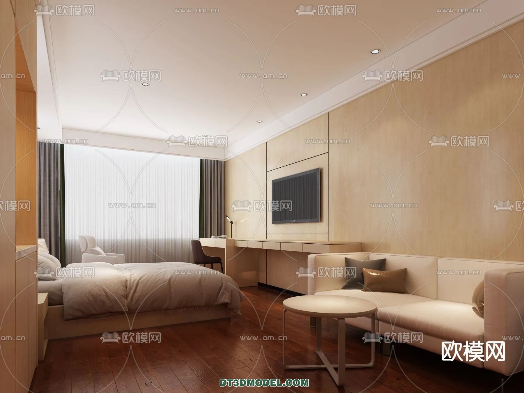 Bedroom For Hotel – 3D Scene – Interior Design – 081