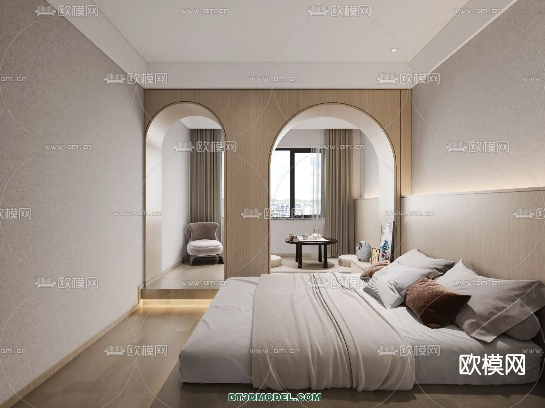 Bedroom For Hotel – 3D Scene – Interior Design – 087