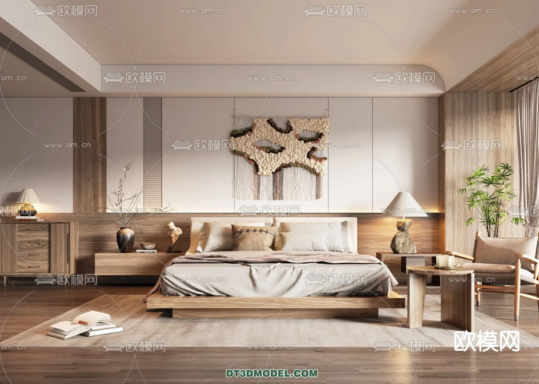 Bedroom For Hotel – 3D Scene – Interior Design – 096