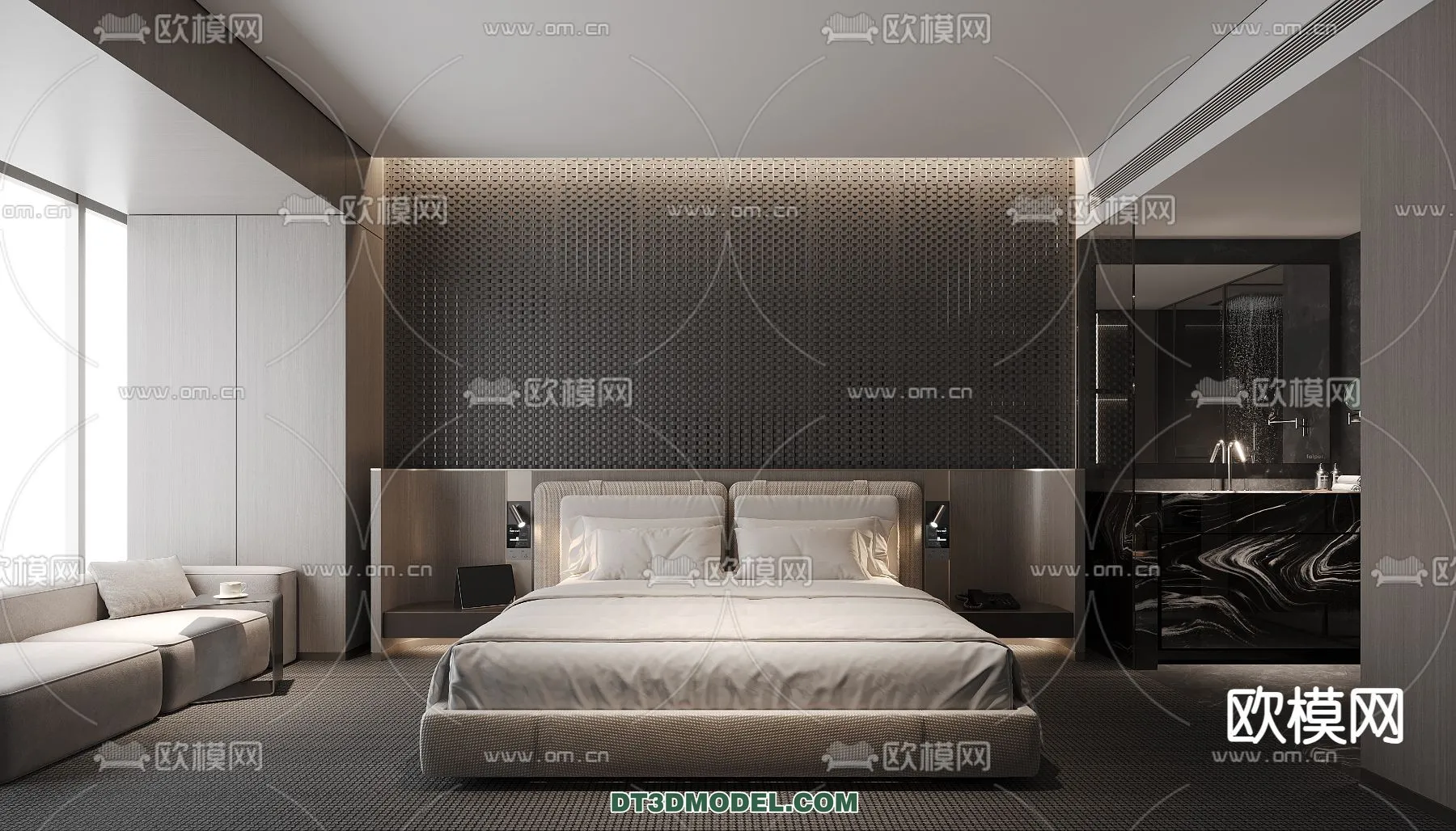 Bedroom For Hotel – 3D Scene – Interior Design – 097