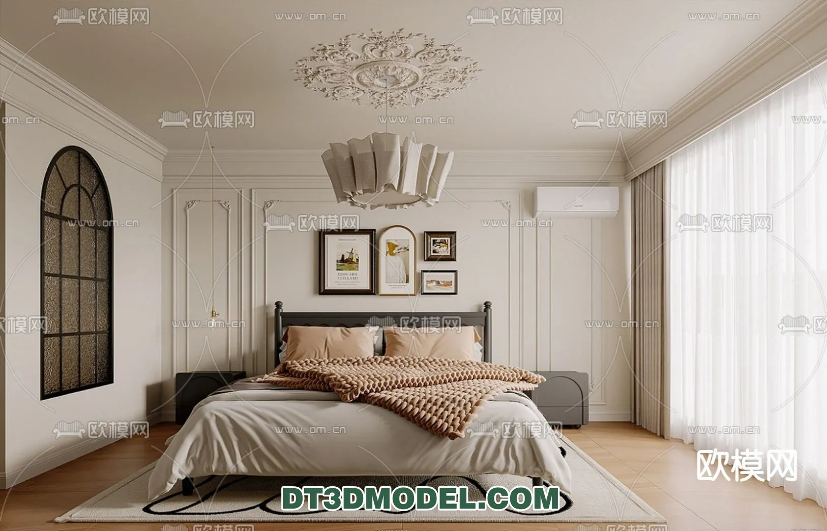 Bedroom – France Style – Interior 3D Scene – 003