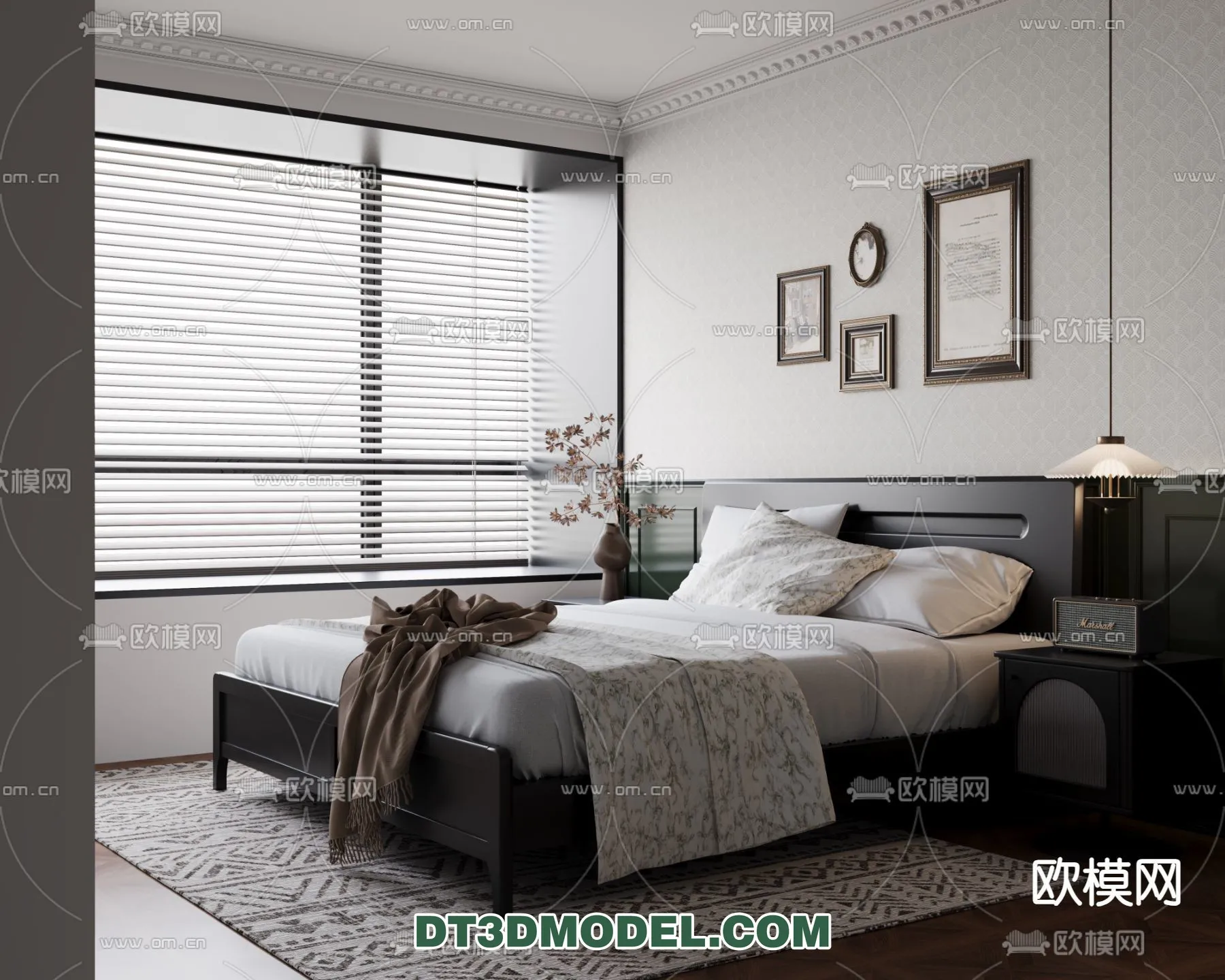 Bedroom – France Style – Interior 3D Scene – 008