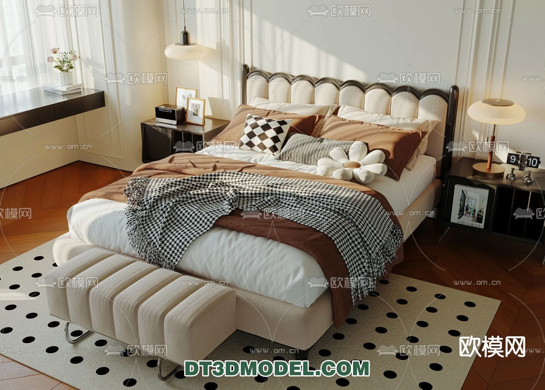 Bedroom – France Style – Interior 3D Scene – 038