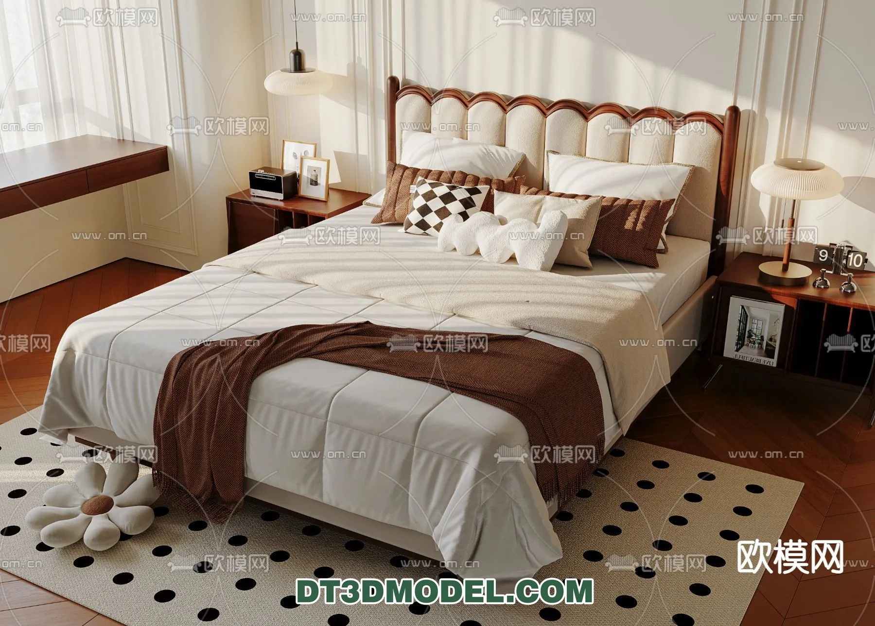 Bedroom – France Style – Interior 3D Scene – 039