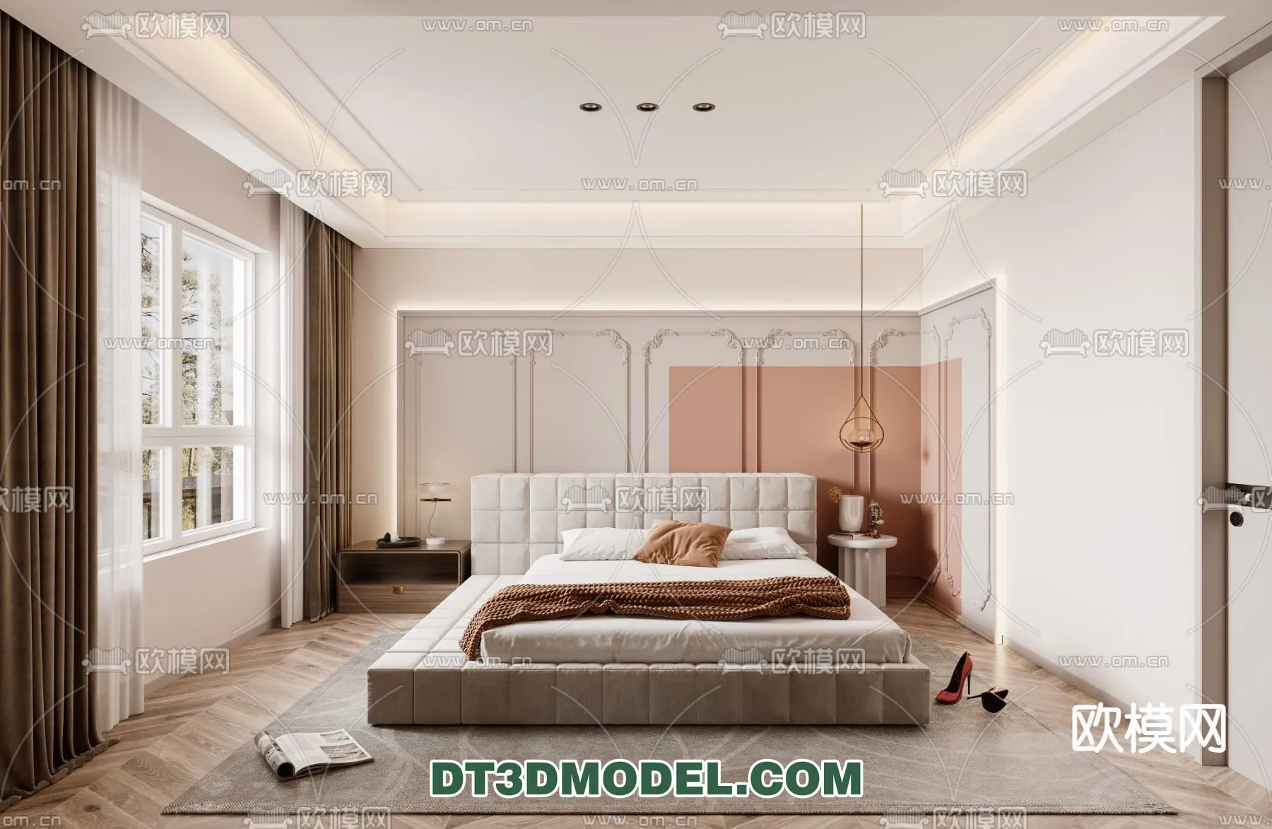 Bedroom – France Style – Interior 3D Scene – 051