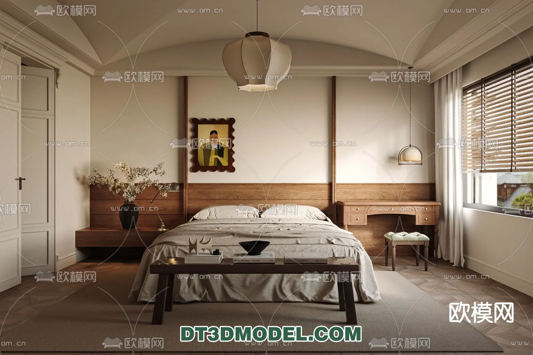 Bedroom – France Style – Interior 3D Scene – 069