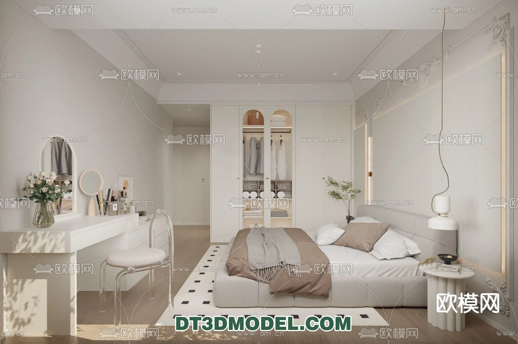 Bedroom – France Style – Interior 3D Scene – 075