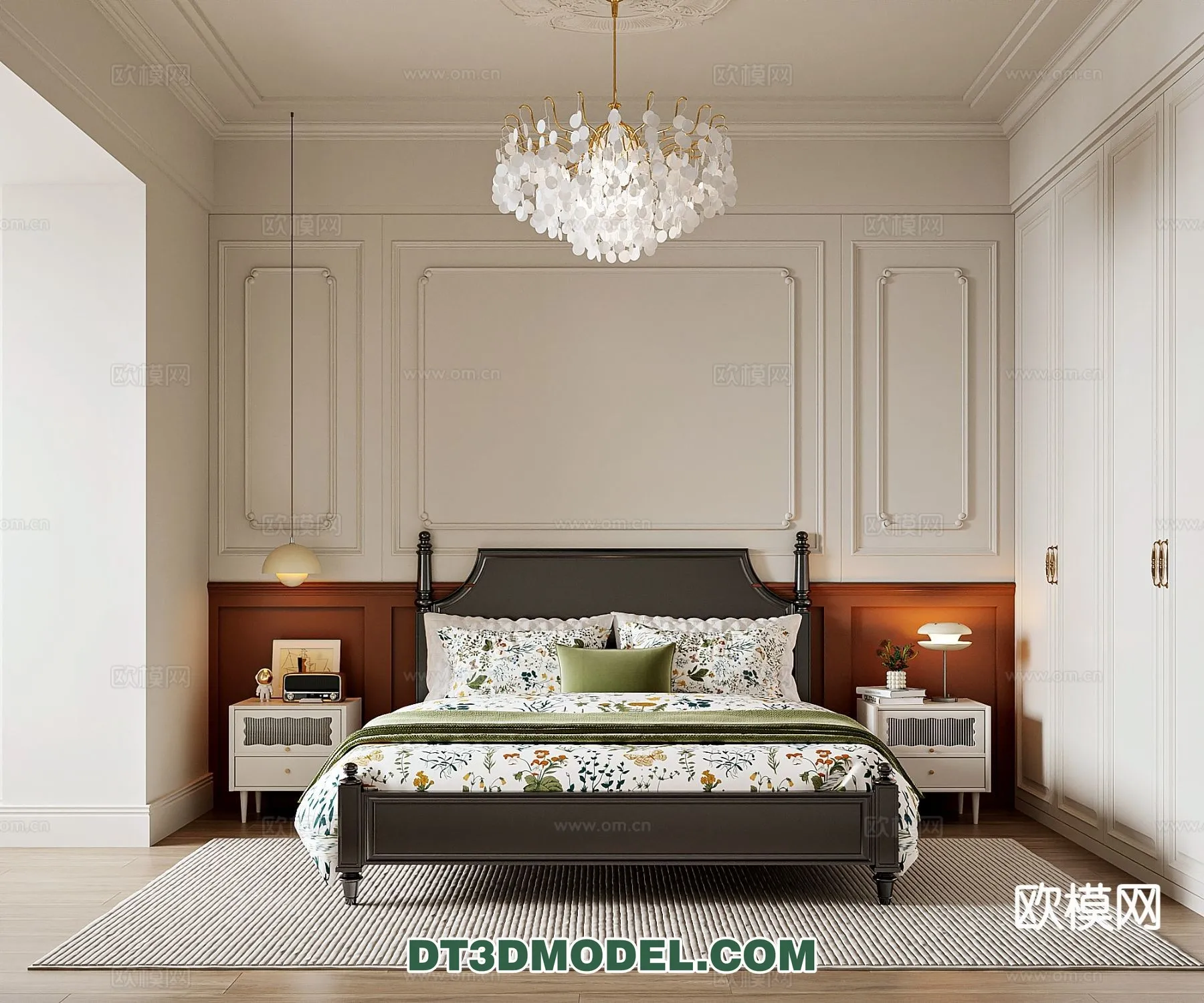 Bedroom – France Style – Interior 3D Scene – 082