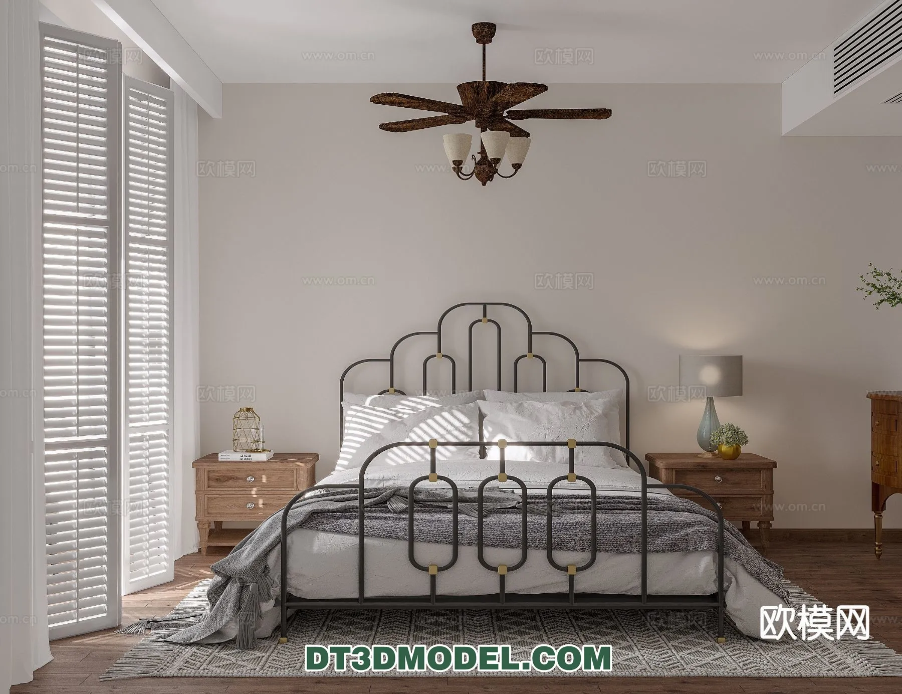 Bedroom – France Style – Interior 3D Scene – 102