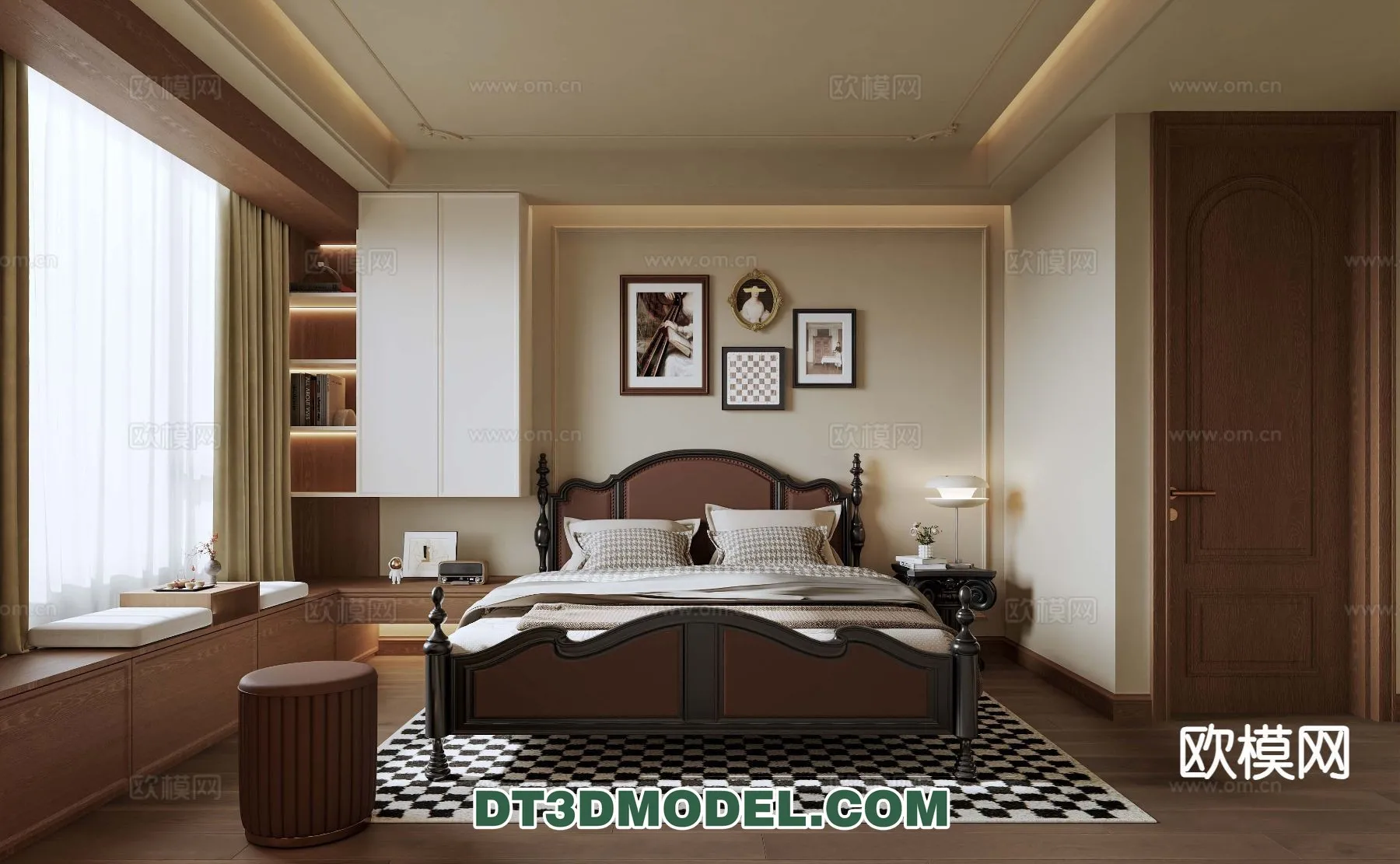 Bedroom – France Style – Interior 3D Scene – 103