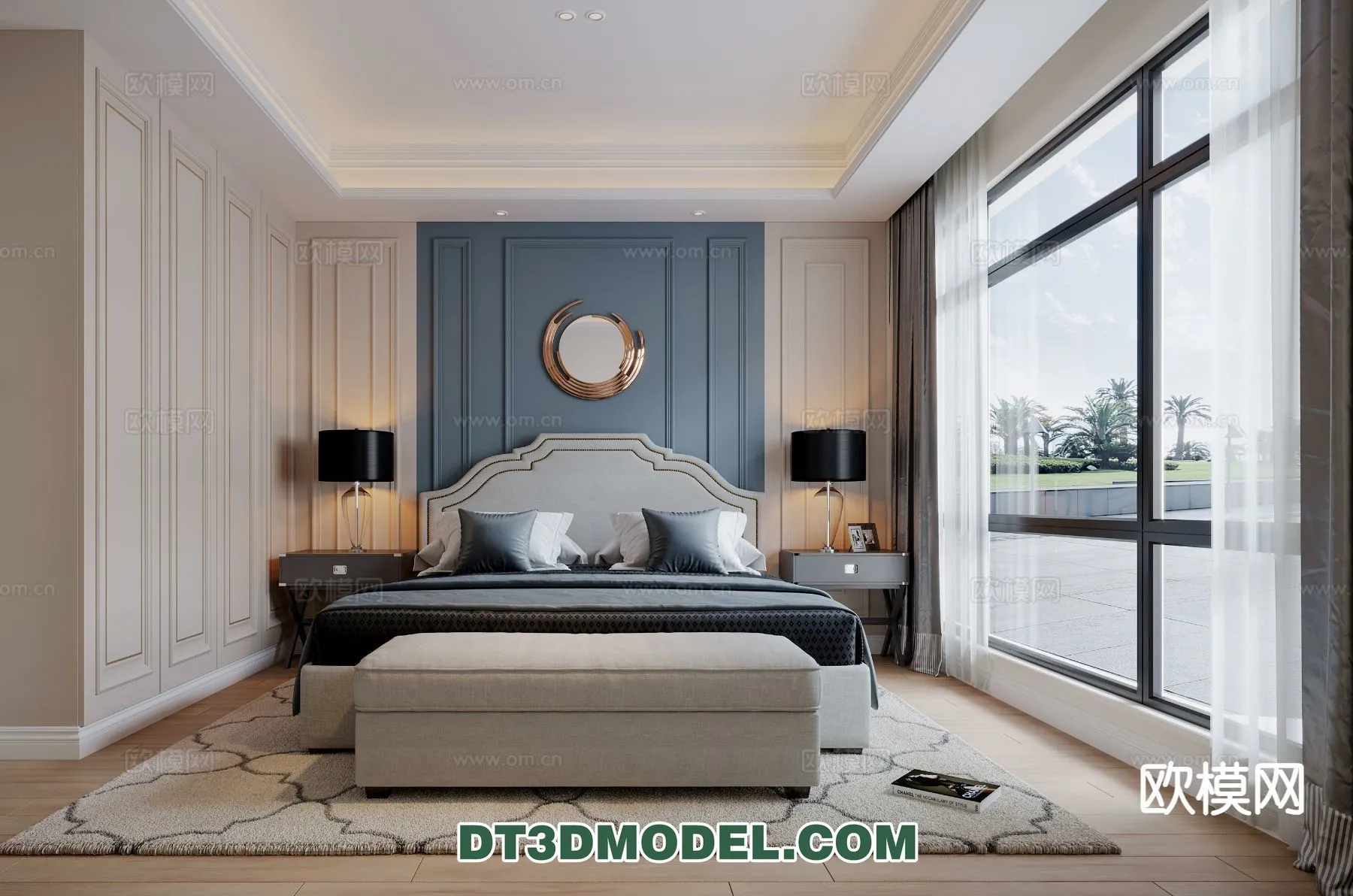 Bedroom – France Style – Interior 3D Scene – 108