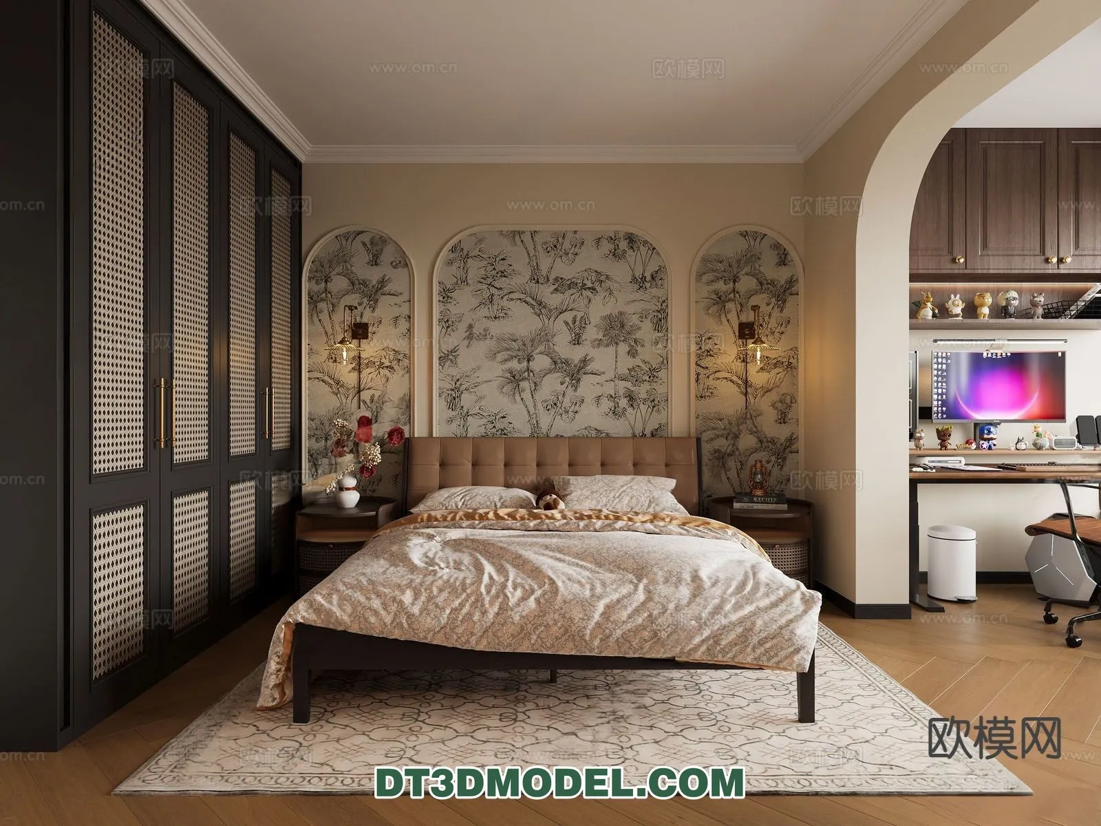 Bedroom – France Style – Interior 3D Scene – 116