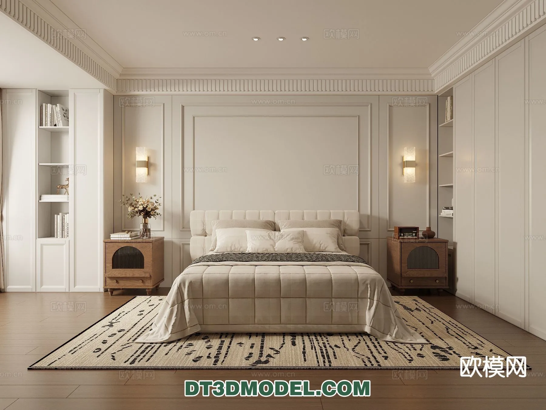 Bedroom – France Style – Interior 3D Scene – 117