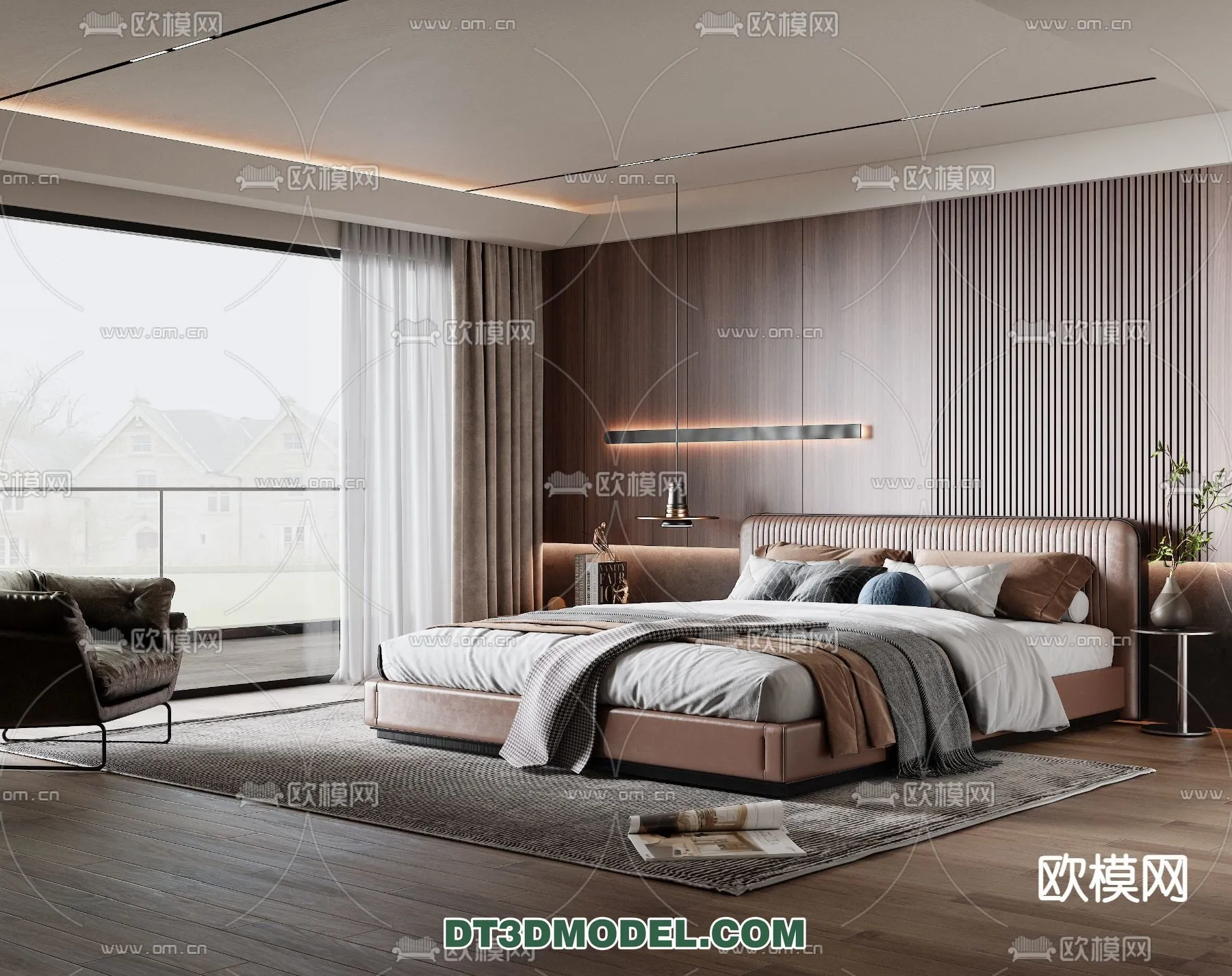 Bedroom – Italian Style – Interior 3D Scene – 001