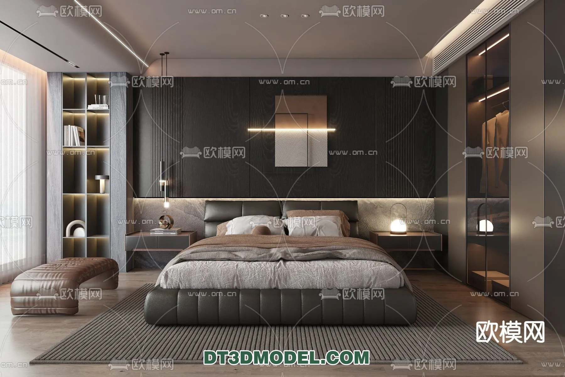 Bedroom – Italian Style – Interior 3D Scene – 002