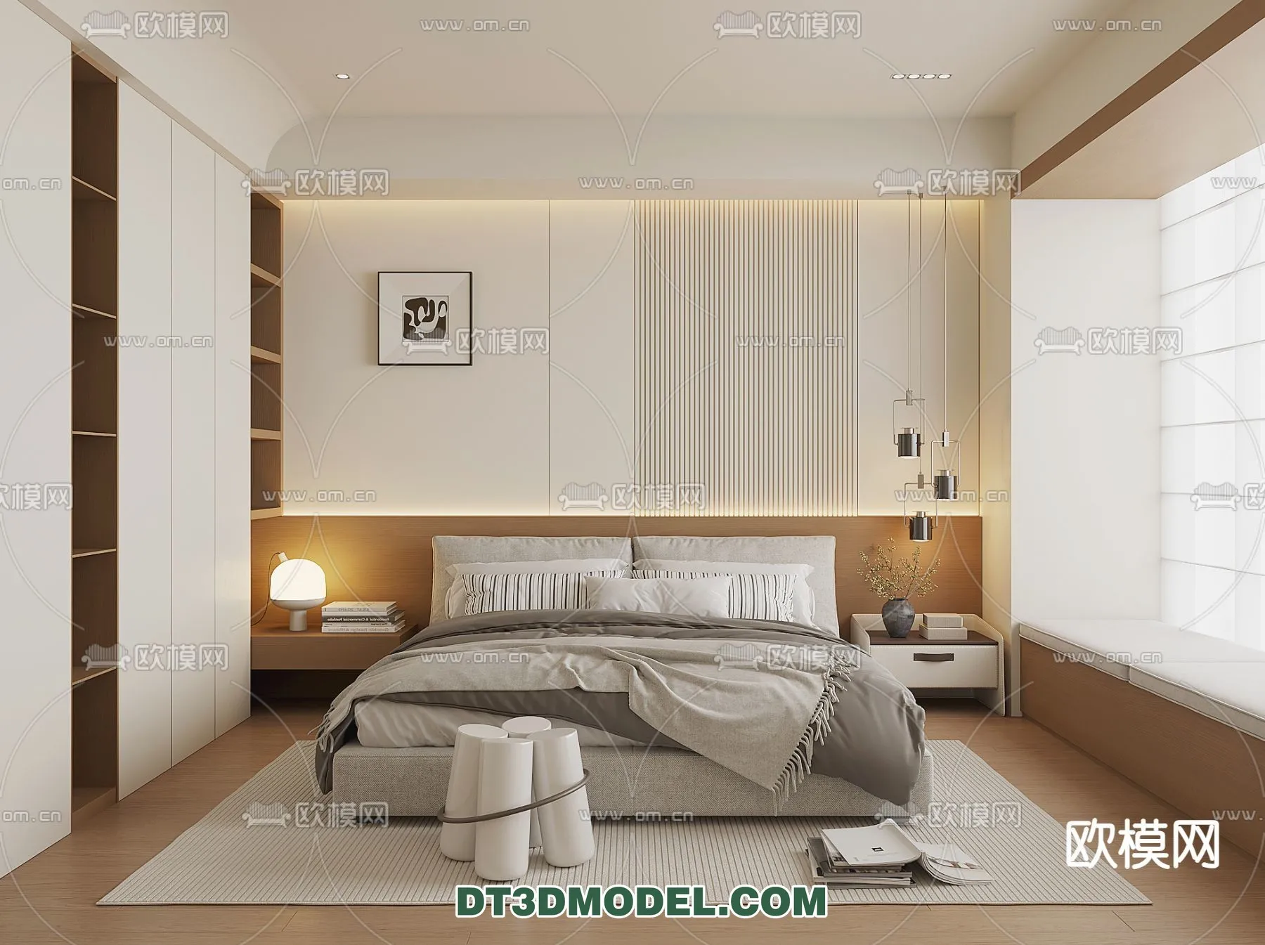 Bedroom – Italian Style – Interior 3D Scene – 004