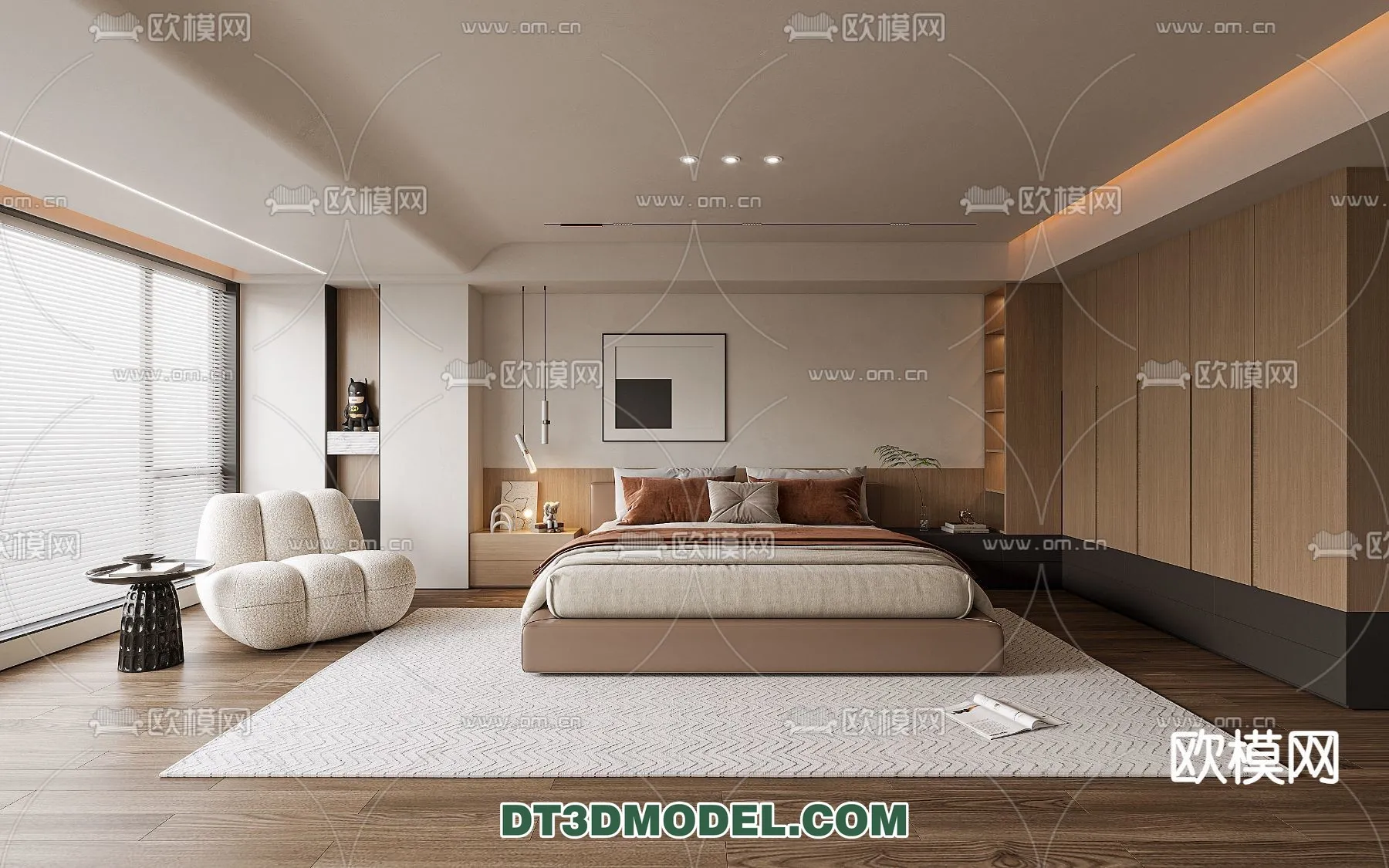 Bedroom – Italian Style – Interior 3D Scene – 006