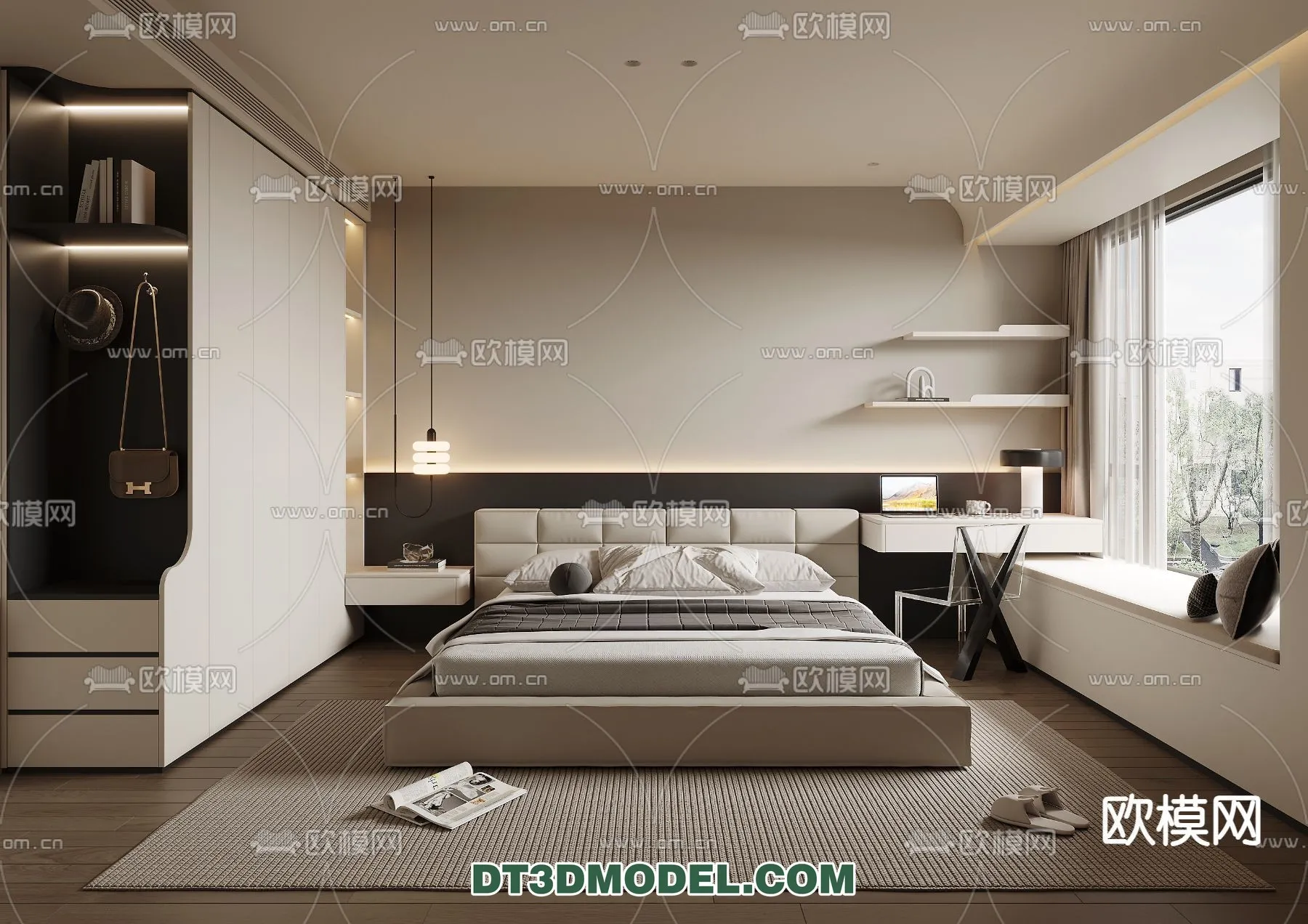 Bedroom – Italian Style – Interior 3D Scene – 011