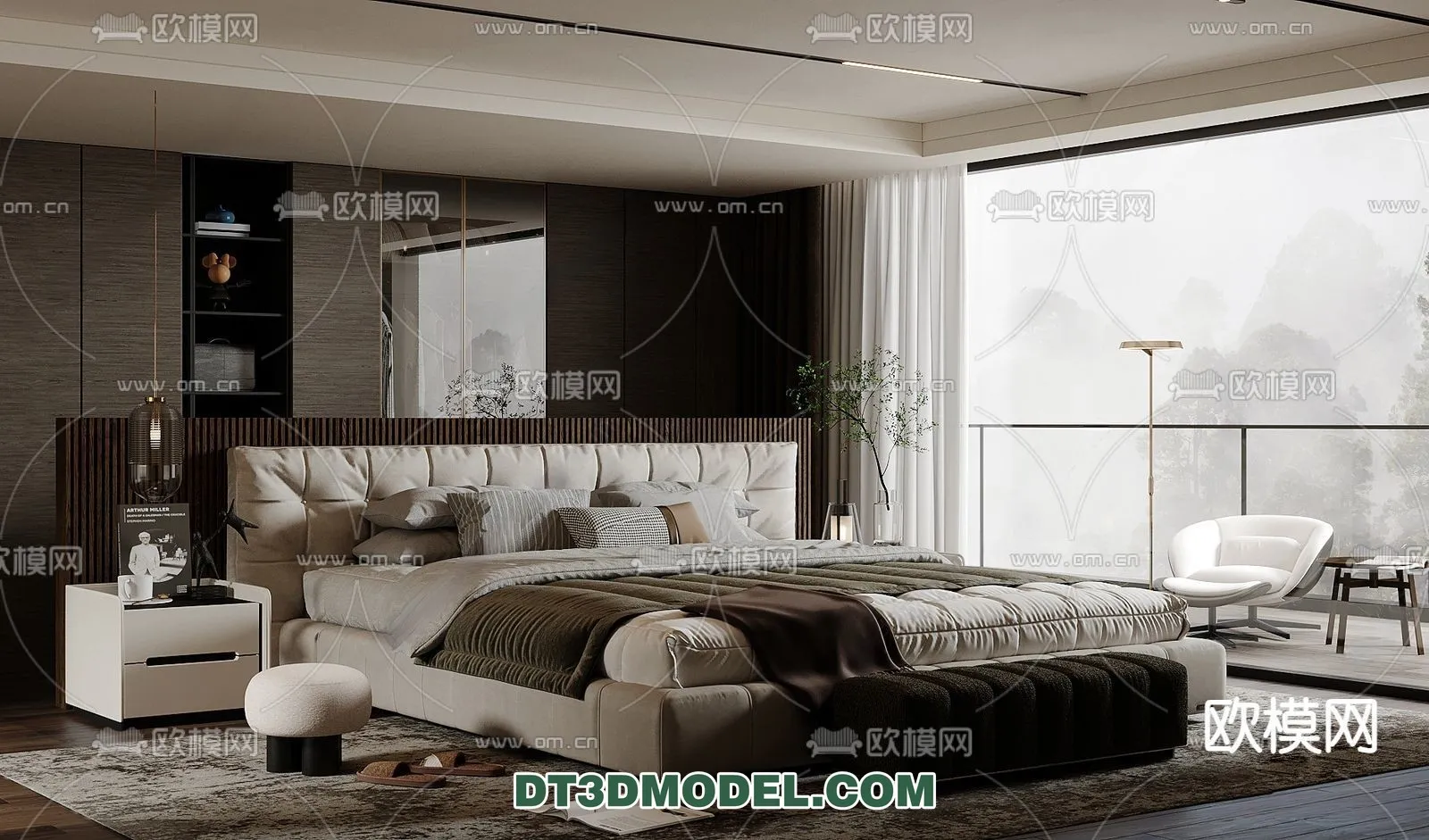 Bedroom – Italian Style – Interior 3D Scene – 012