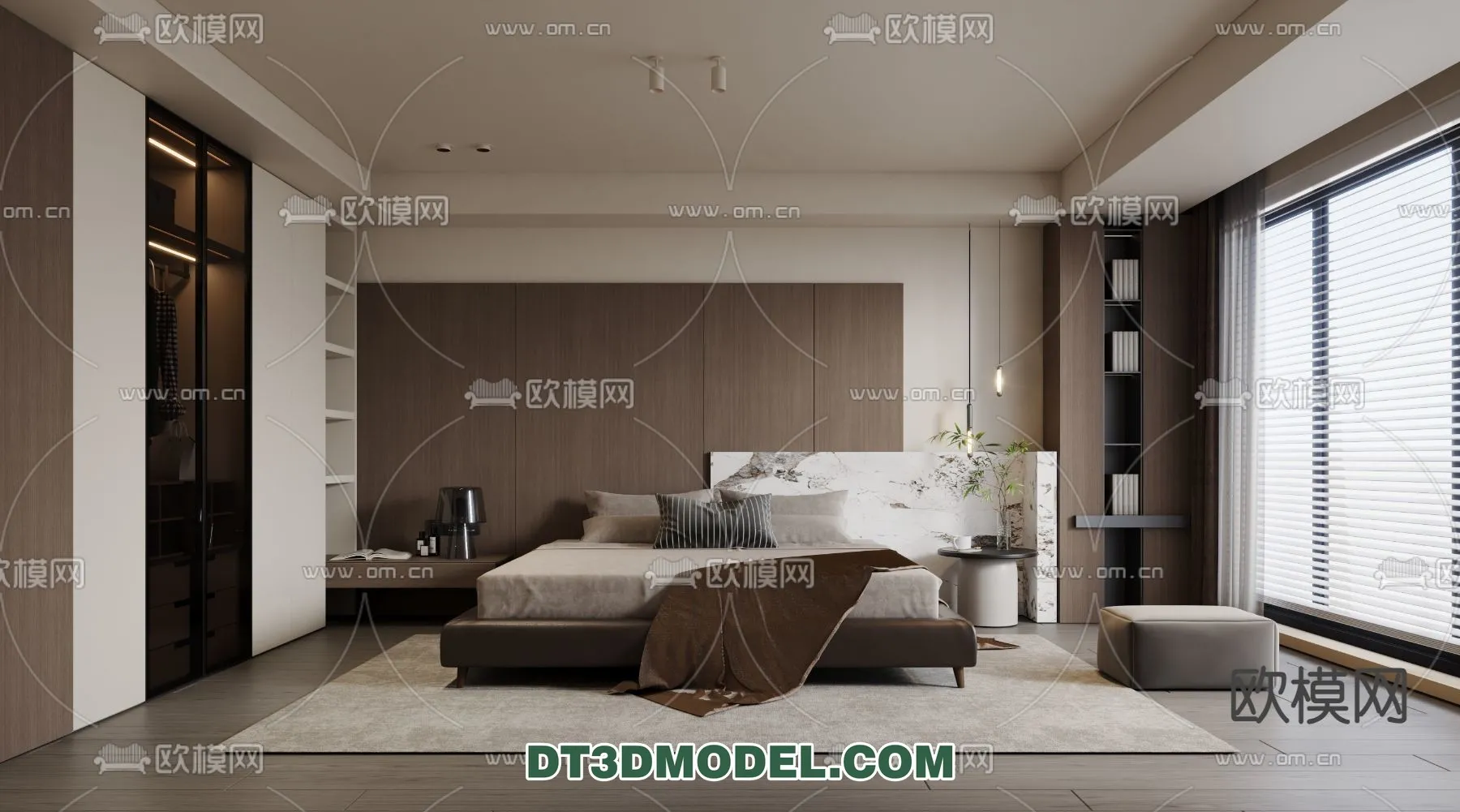 Bedroom – Italian Style – Interior 3D Scene – 013