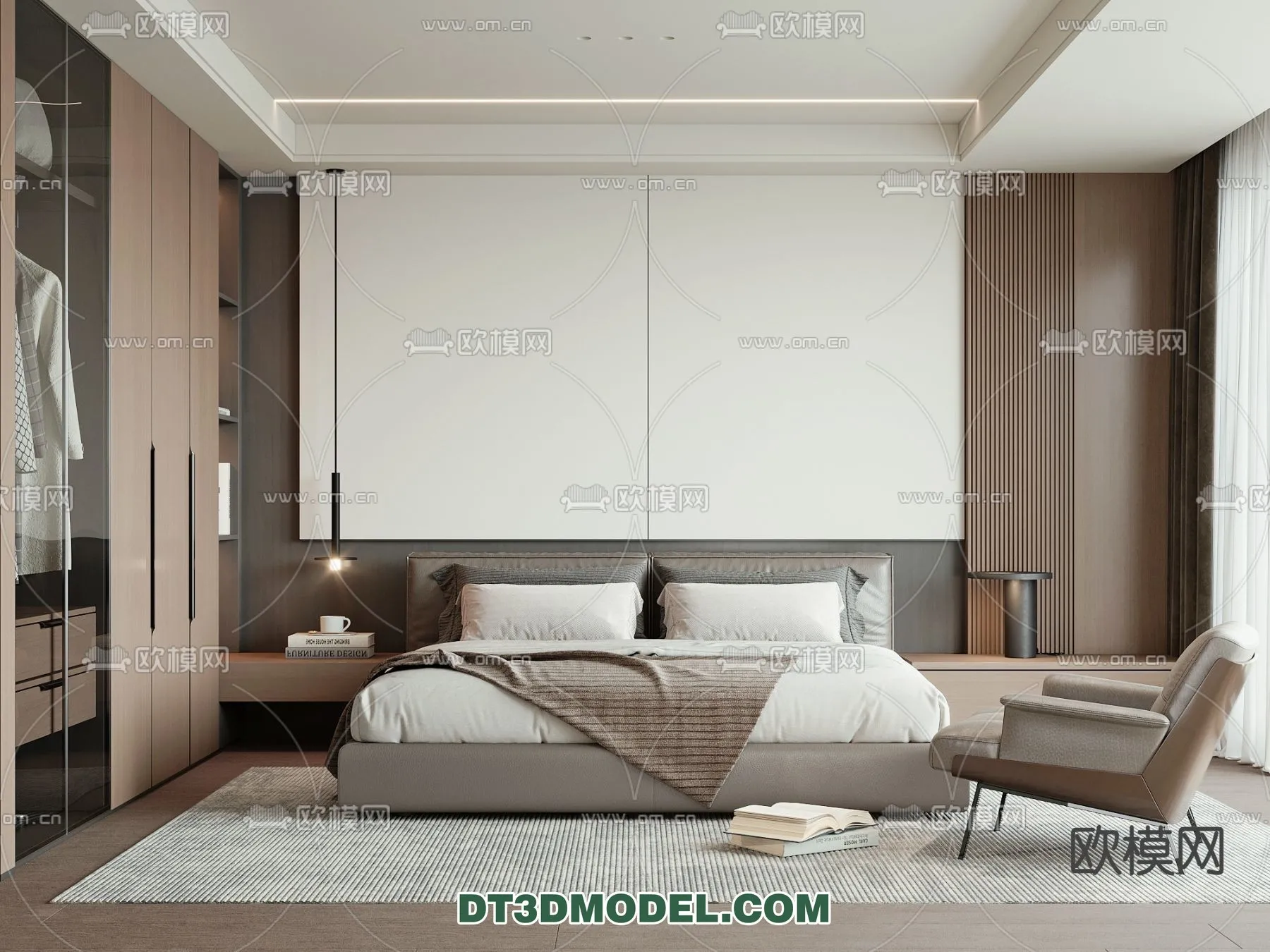 Bedroom – Italian Style – Interior 3D Scene – 017