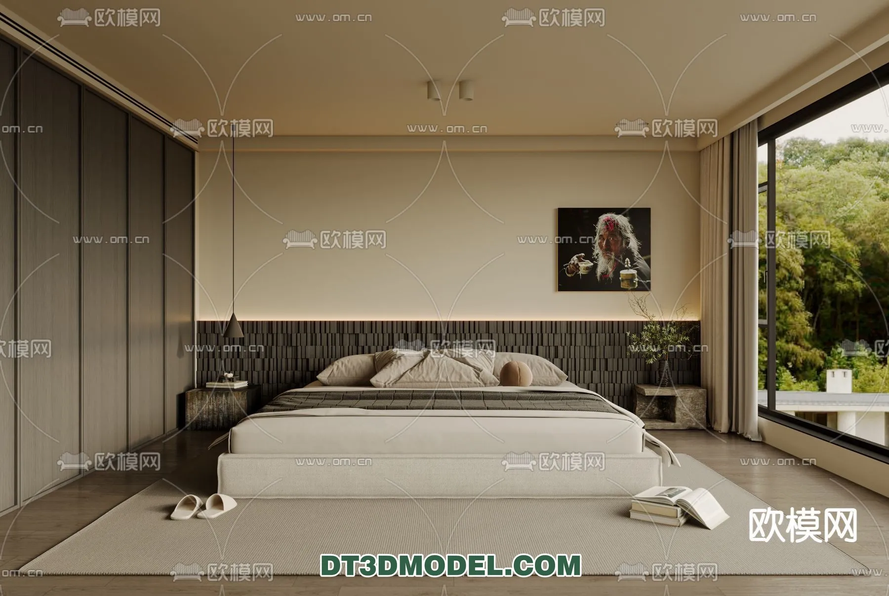 Bedroom – Italian Style – Interior 3D Scene – 018