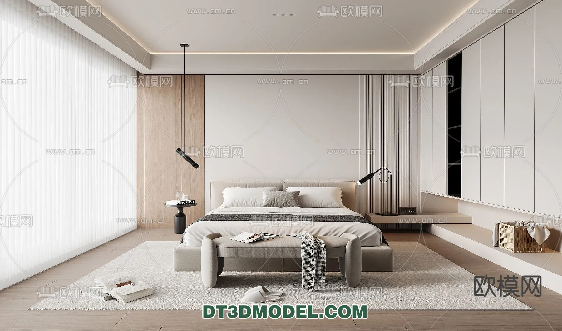 Bedroom – Italian Style – Interior 3D Scene – 019