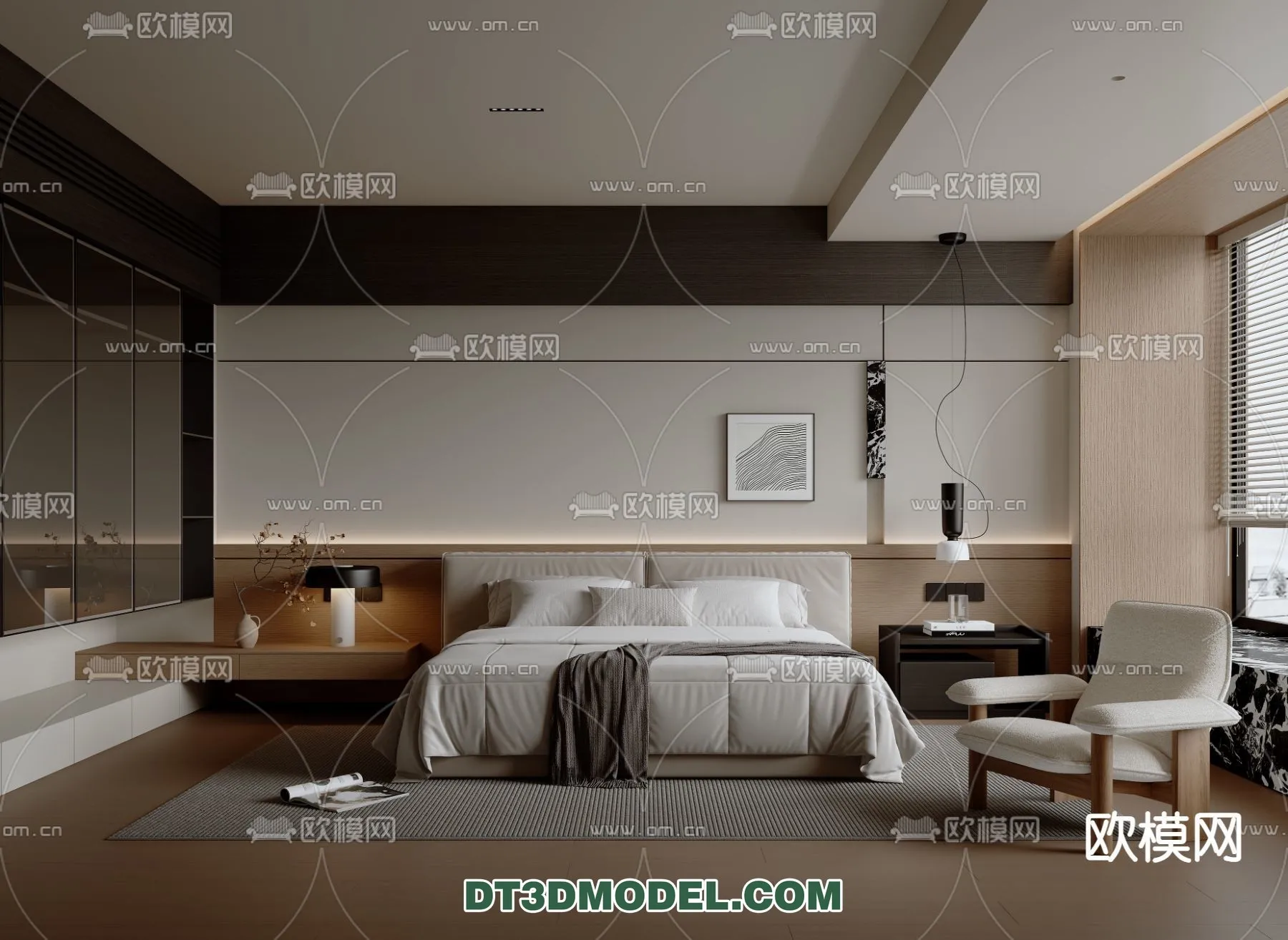 Bedroom – Italian Style – Interior 3D Scene – 020