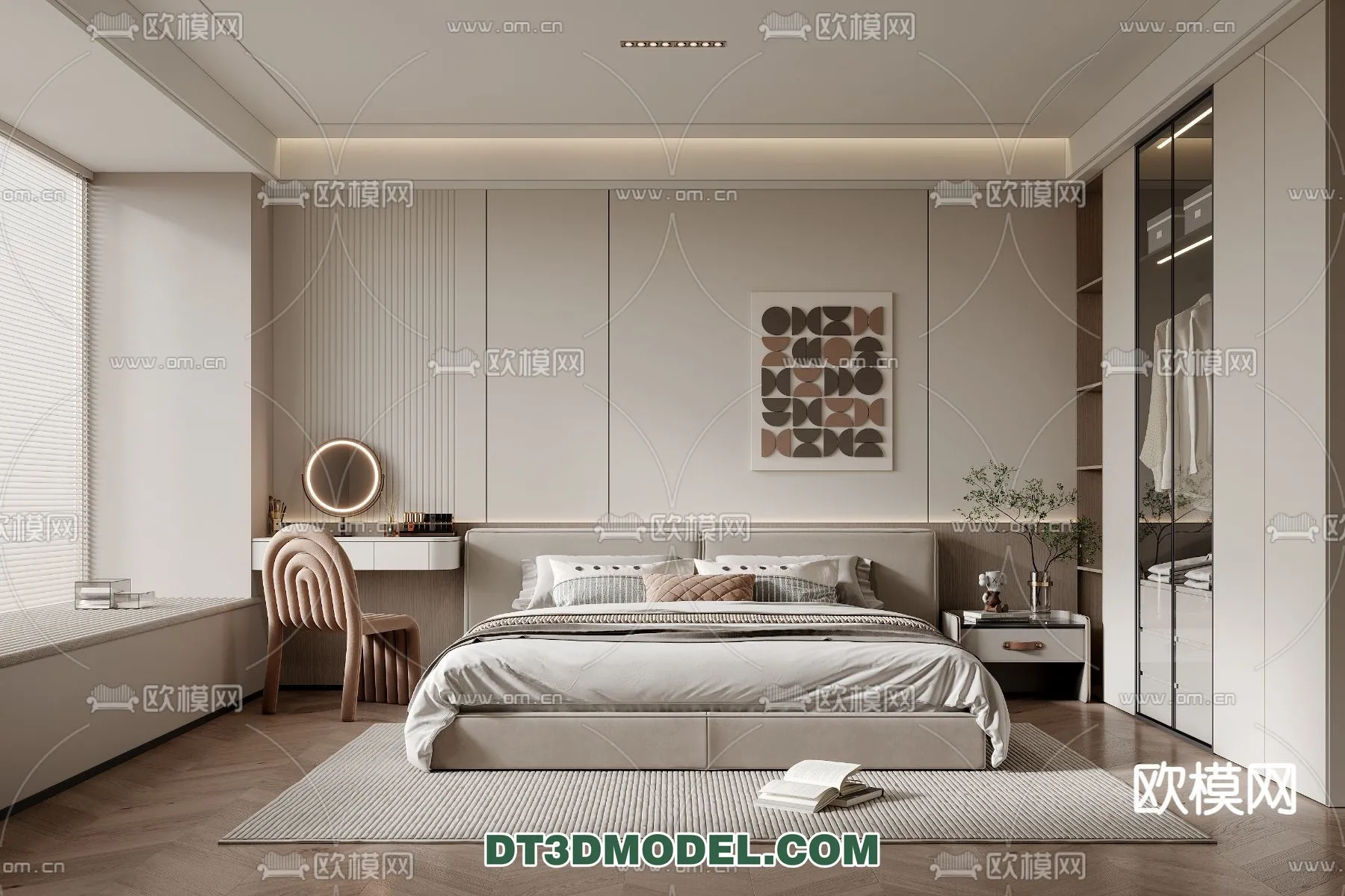 Bedroom – Italian Style – Interior 3D Scene – 022