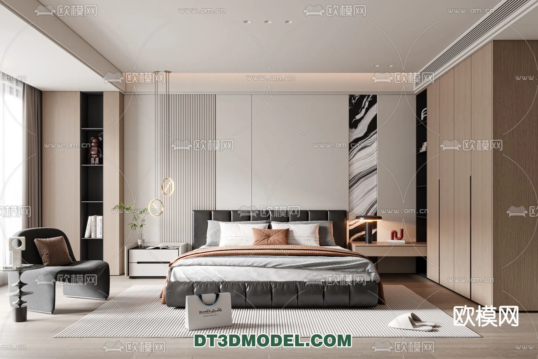 Bedroom – Italian Style – Interior 3D Scene – 023