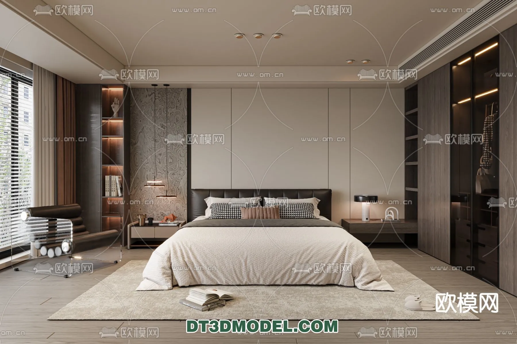 Bedroom – Italian Style – Interior 3D Scene – 024