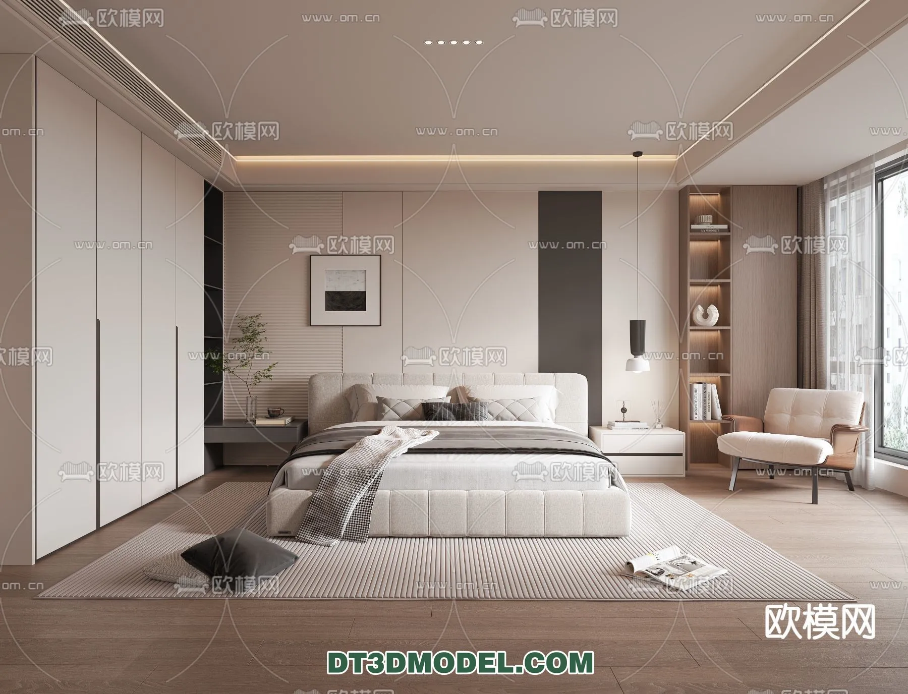 Bedroom – Italian Style – Interior 3D Scene – 025