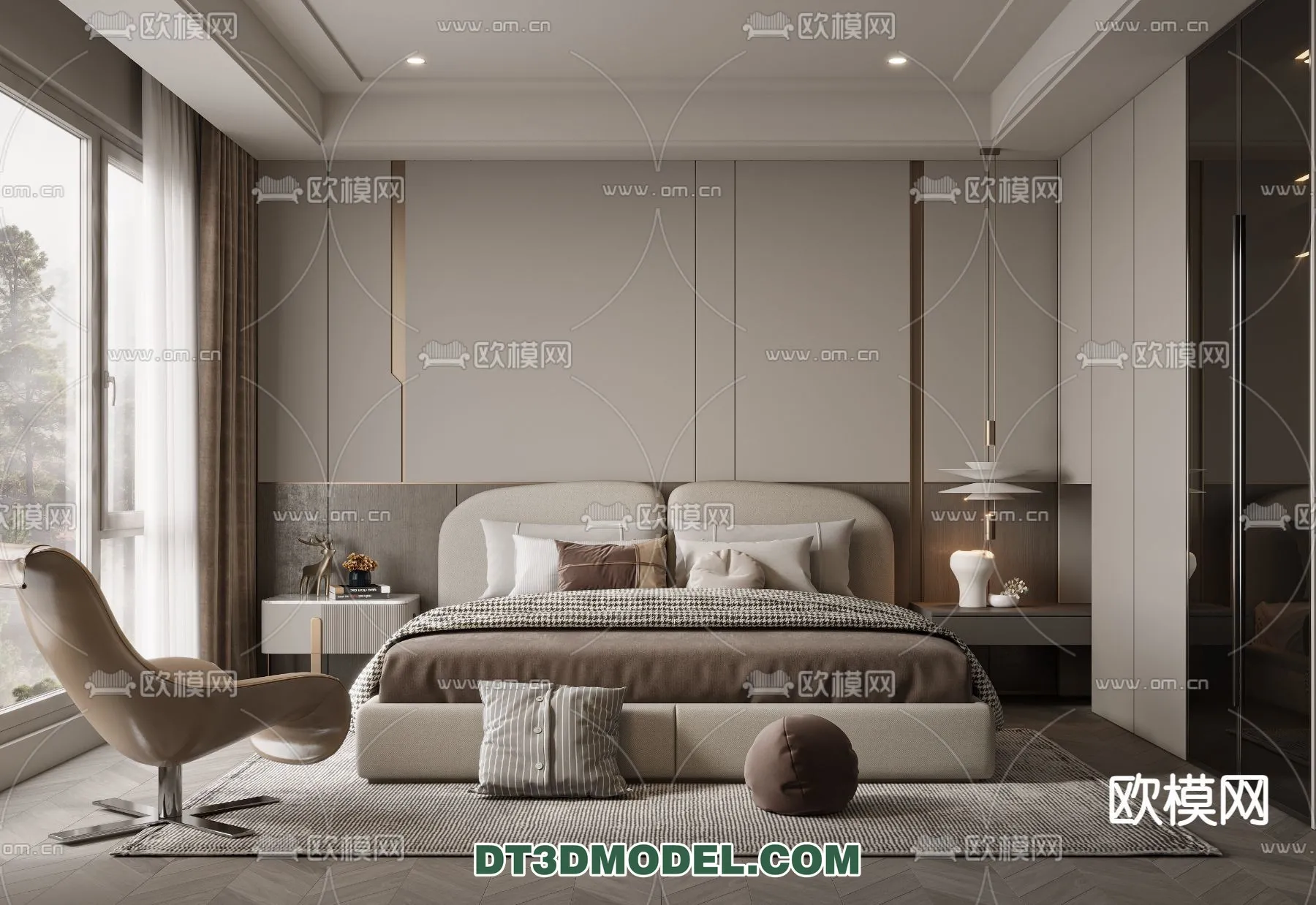 Bedroom – Italian Style – Interior 3D Scene – 026