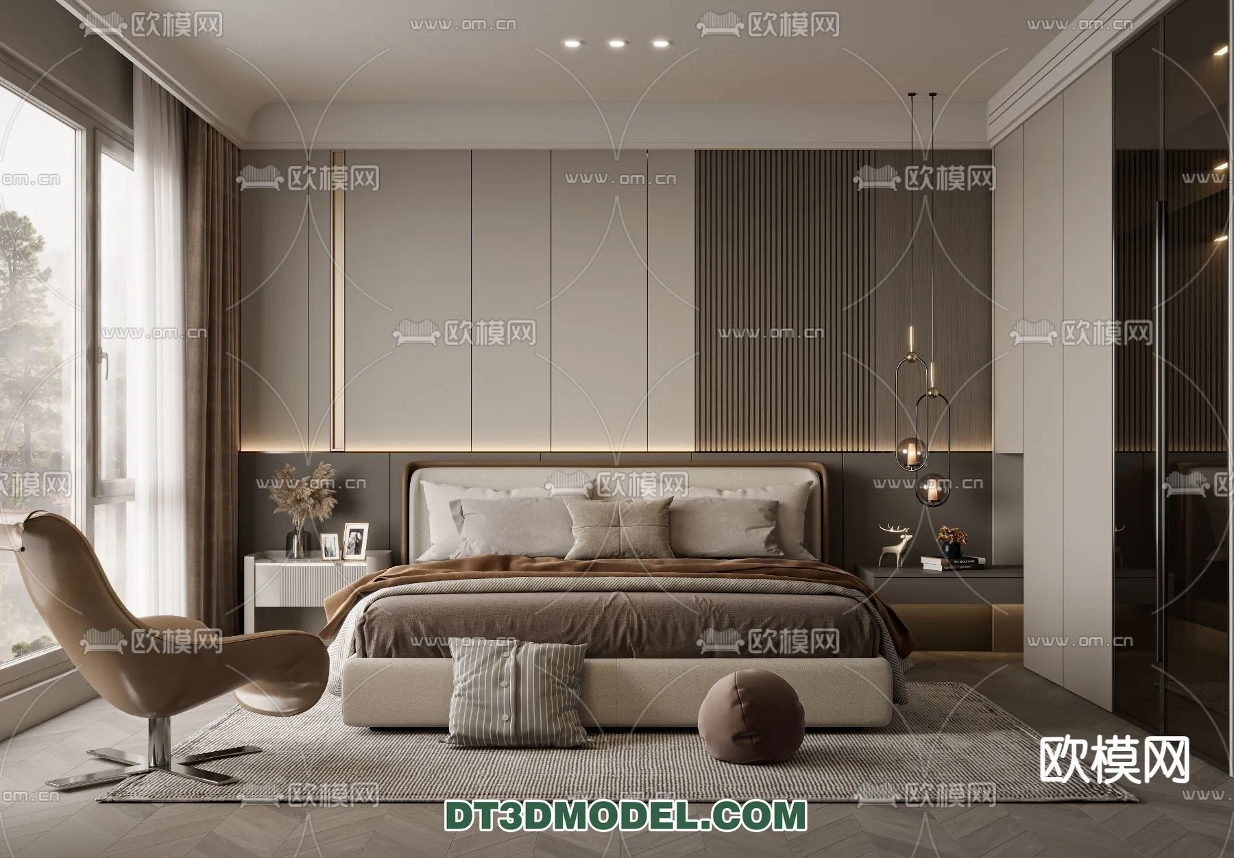 Bedroom – Italian Style – Interior 3D Scene – 027