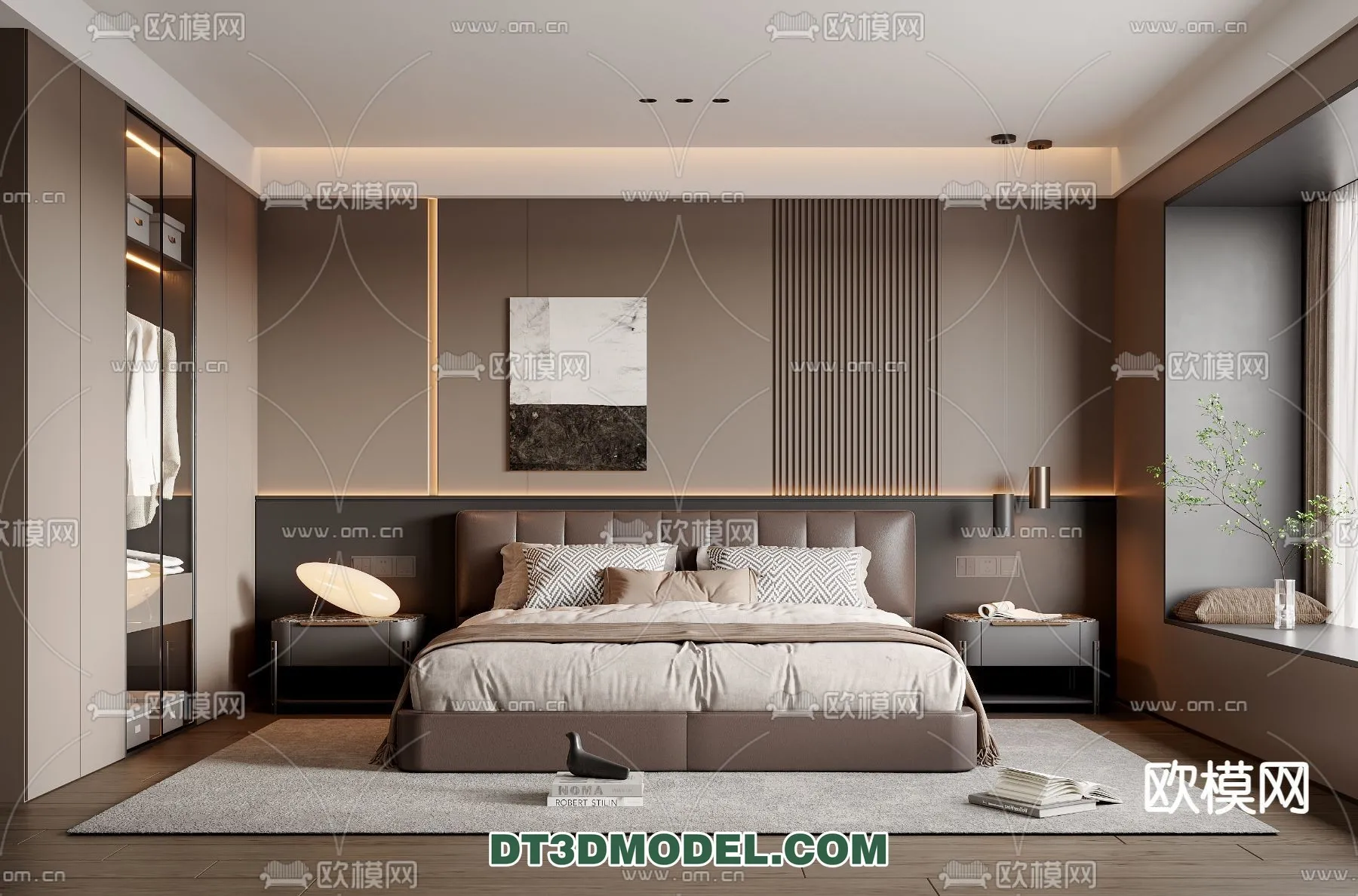 Bedroom – Italian Style – Interior 3D Scene – 028