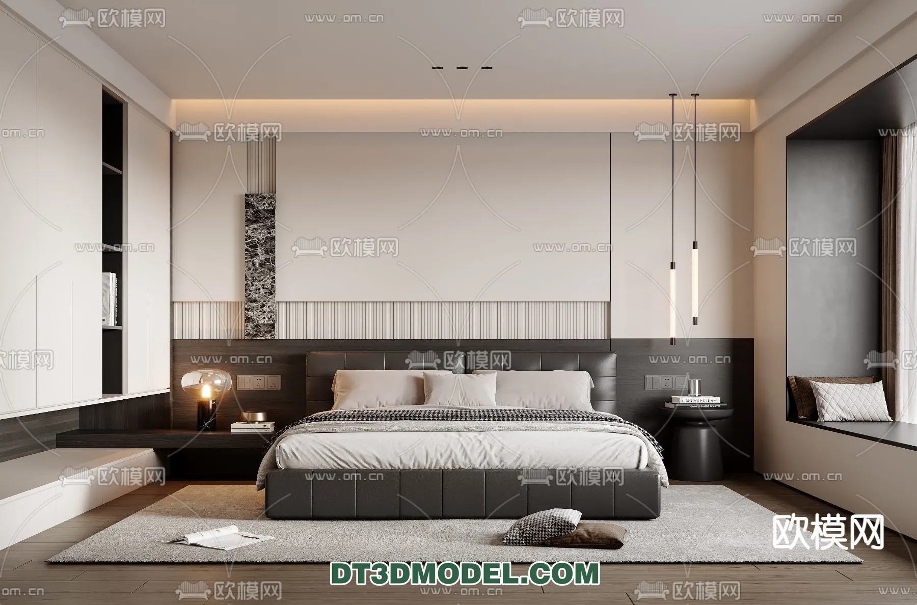 Bedroom – Italian Style – Interior 3D Scene – 029